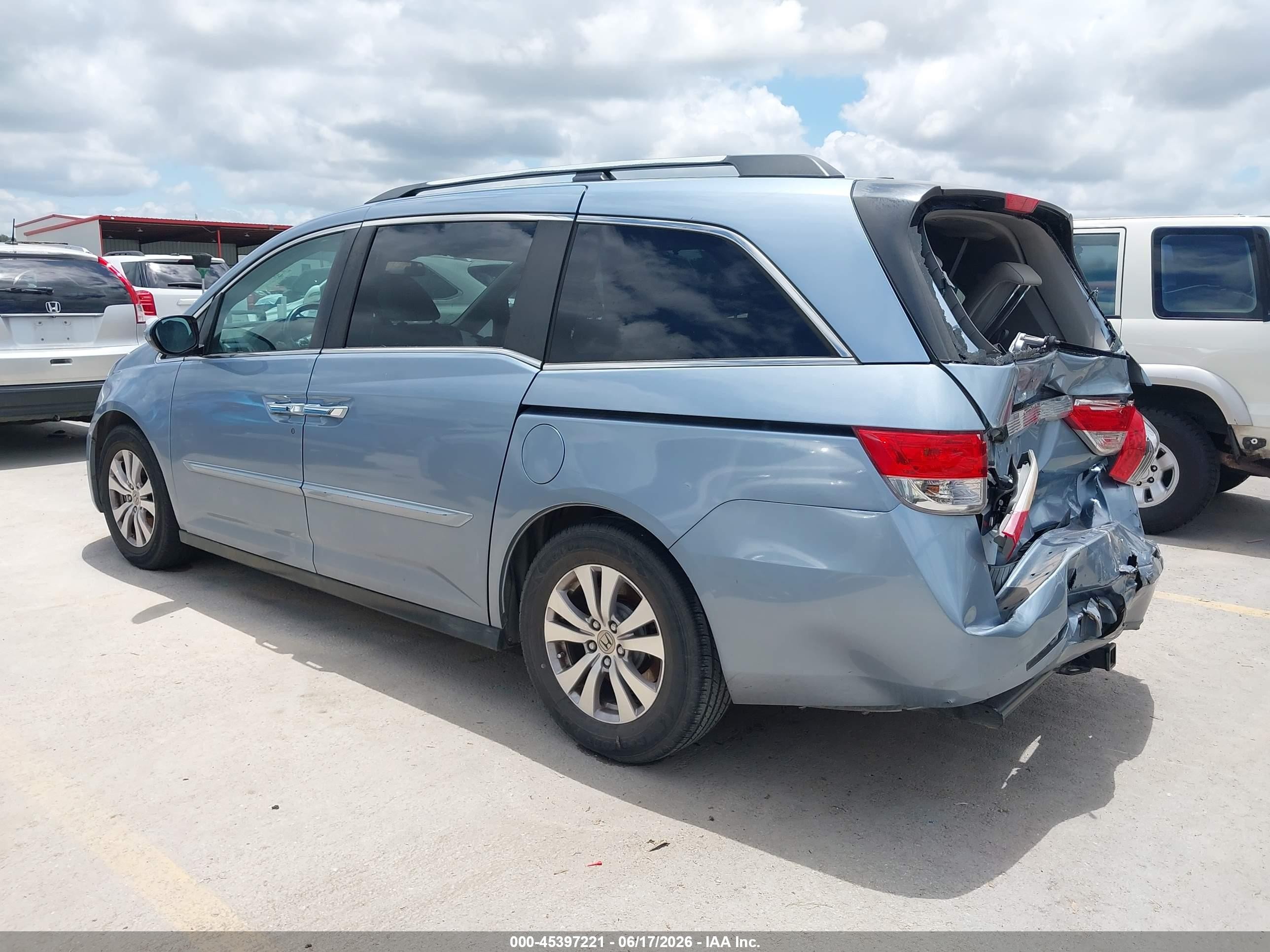 2014 Honda Odyssey Ex-l Light Blue vin: 5FNRL5H64EB091884