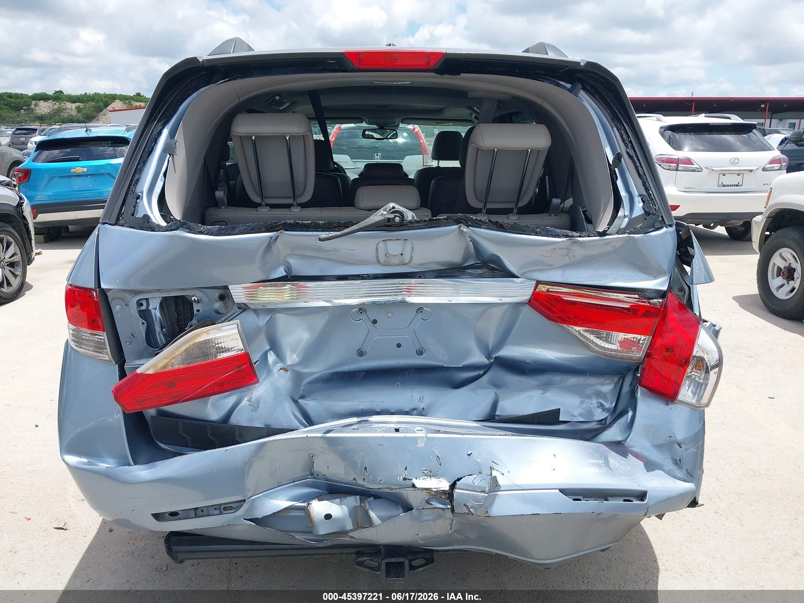 2014 Honda Odyssey Ex-l Light Blue vin: 5FNRL5H64EB091884