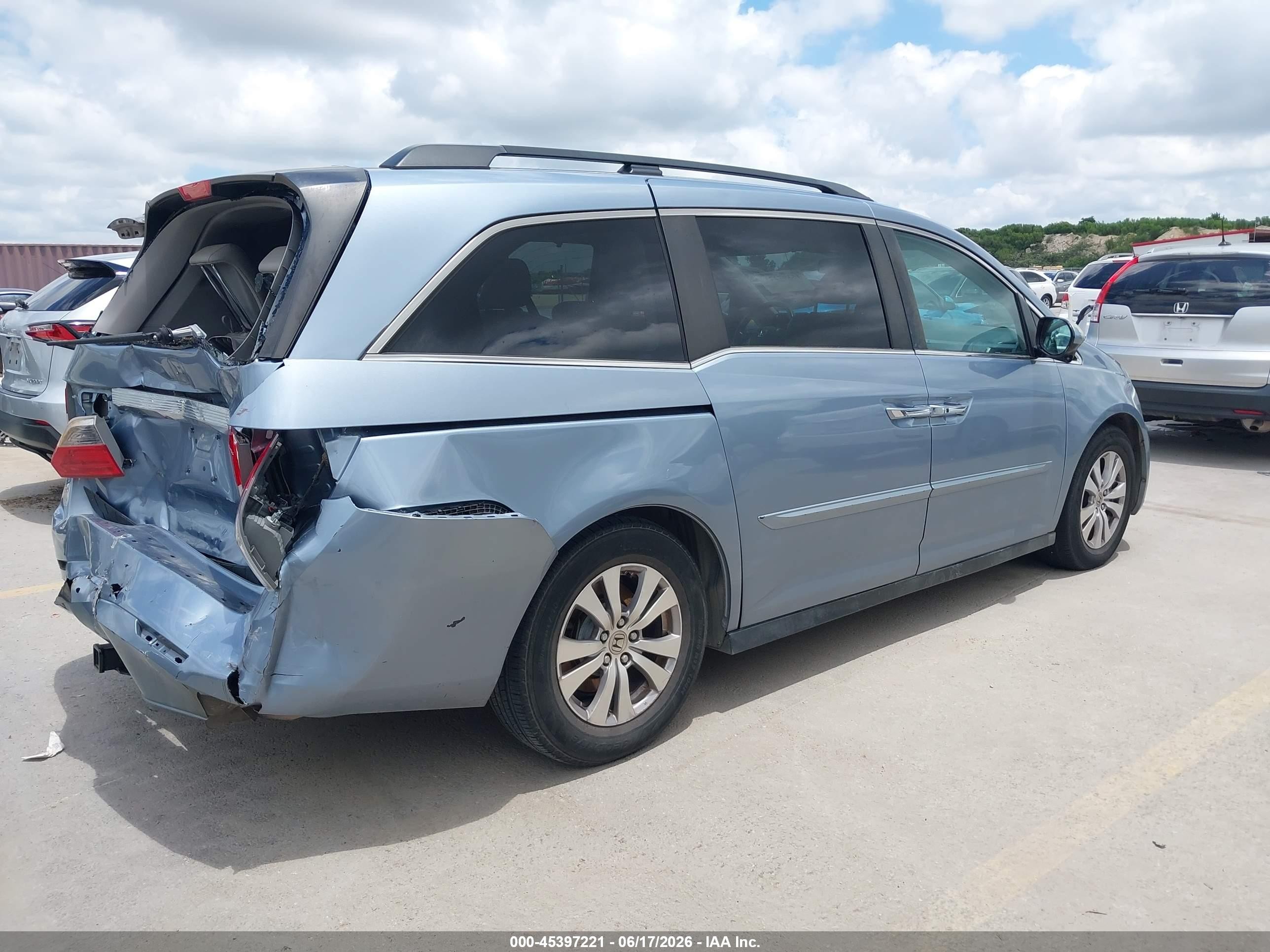2014 Honda Odyssey Ex-l Light Blue vin: 5FNRL5H64EB091884