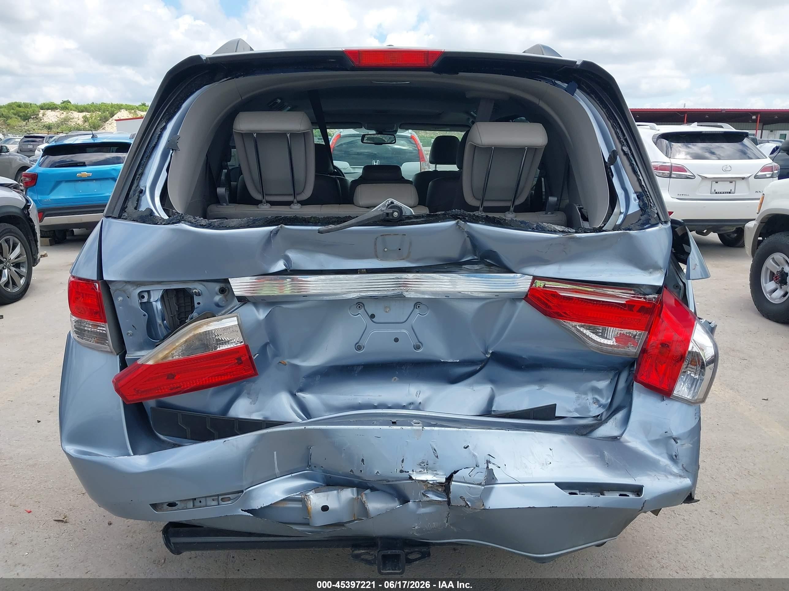 2014 Honda Odyssey Ex-l Light Blue vin: 5FNRL5H64EB091884