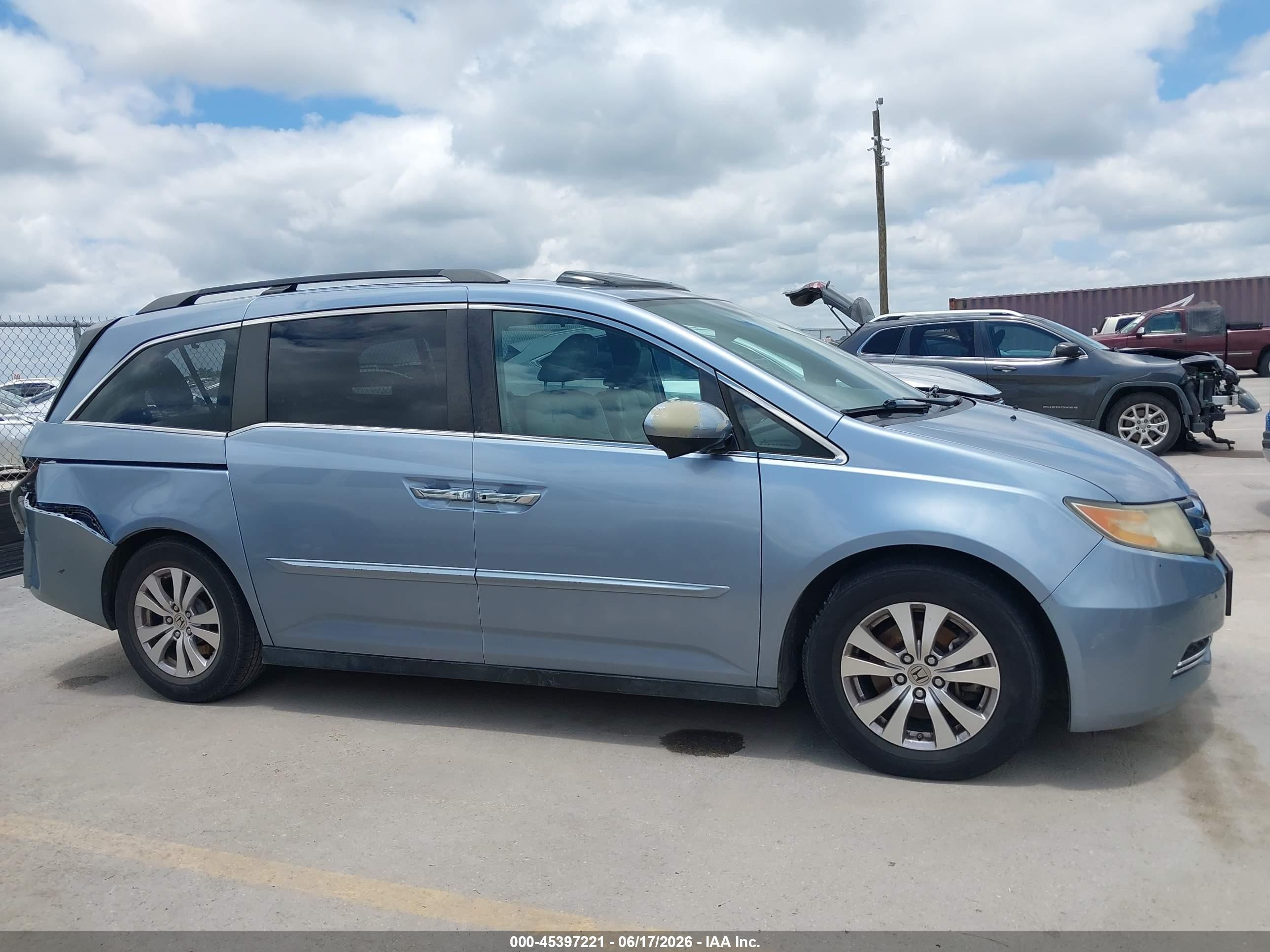 2014 Honda Odyssey Ex-l Light Blue vin: 5FNRL5H64EB091884