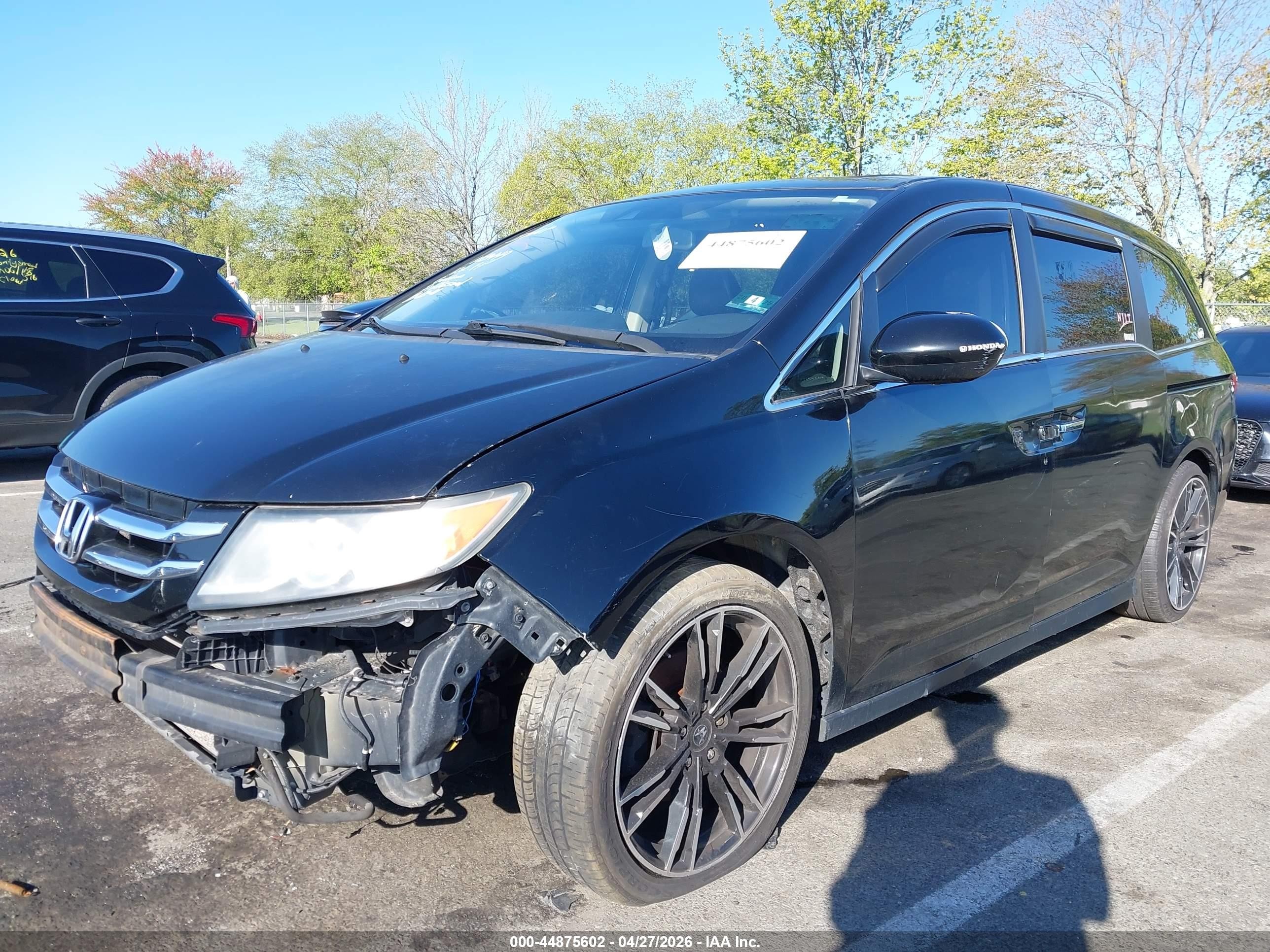 2014 Honda Odyssey Ex-l Black vin: 5FNRL5H64EB103449