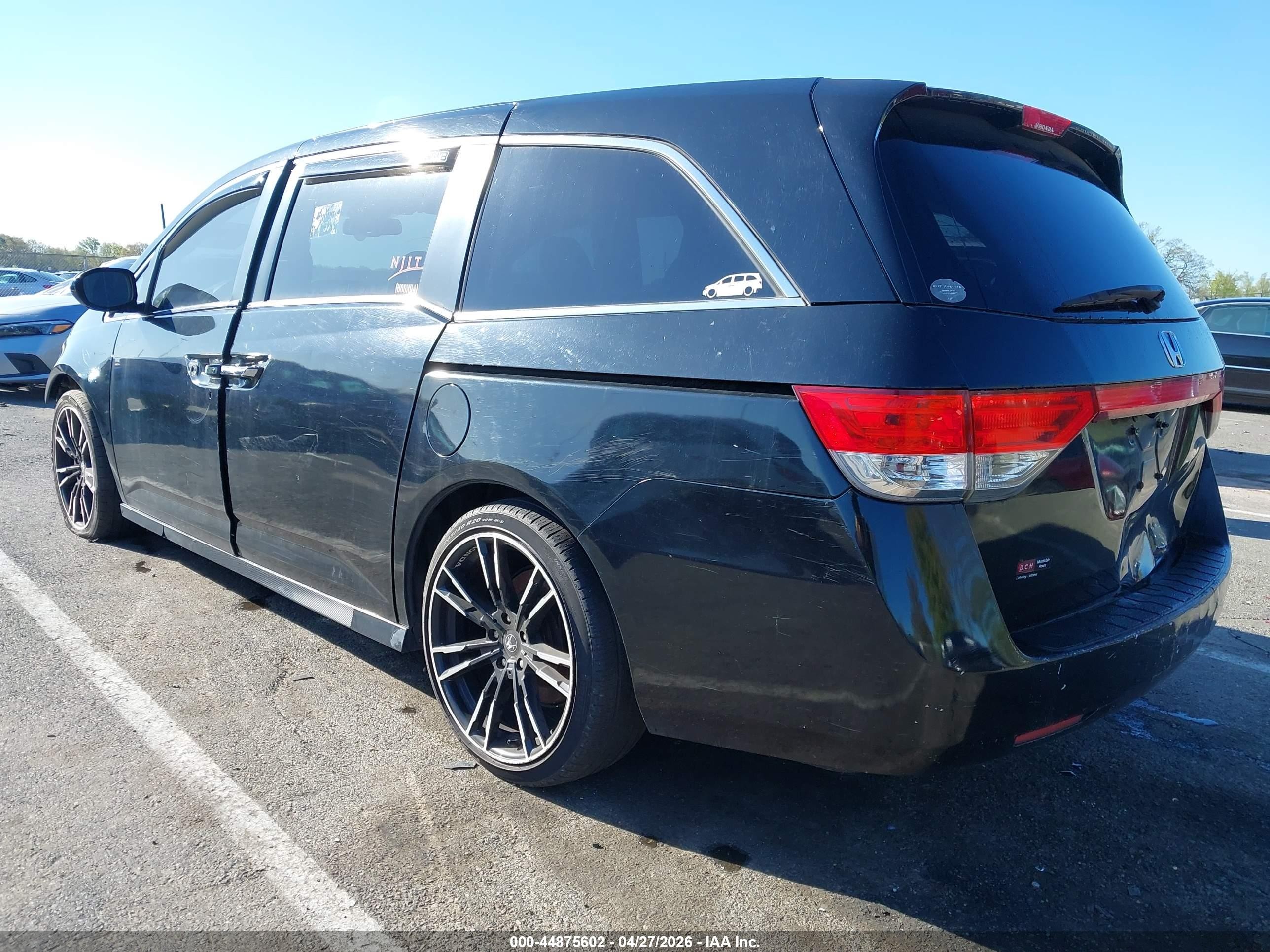 2014 Honda Odyssey Ex-l Black vin: 5FNRL5H64EB103449