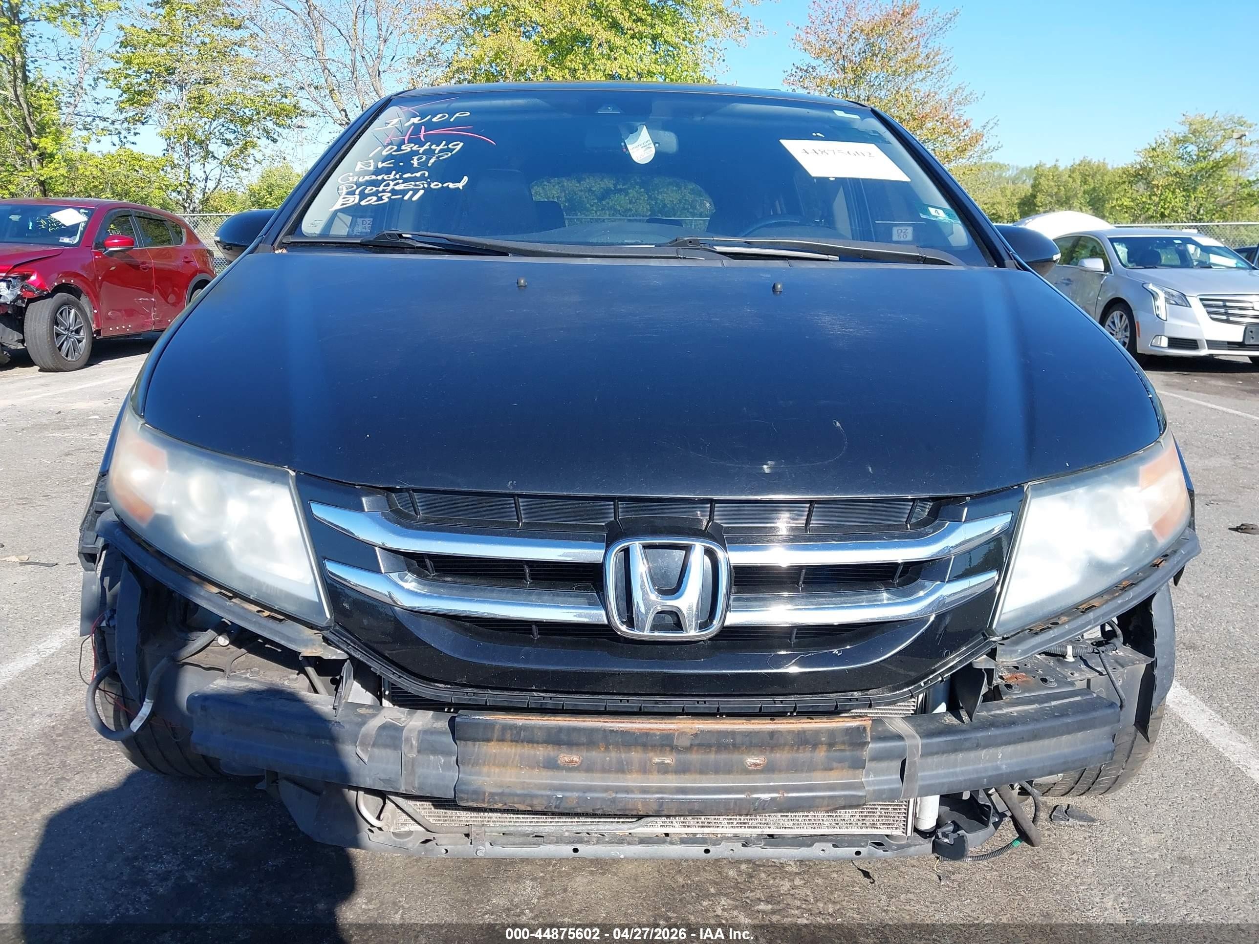 2014 Honda Odyssey Ex-l Black vin: 5FNRL5H64EB103449