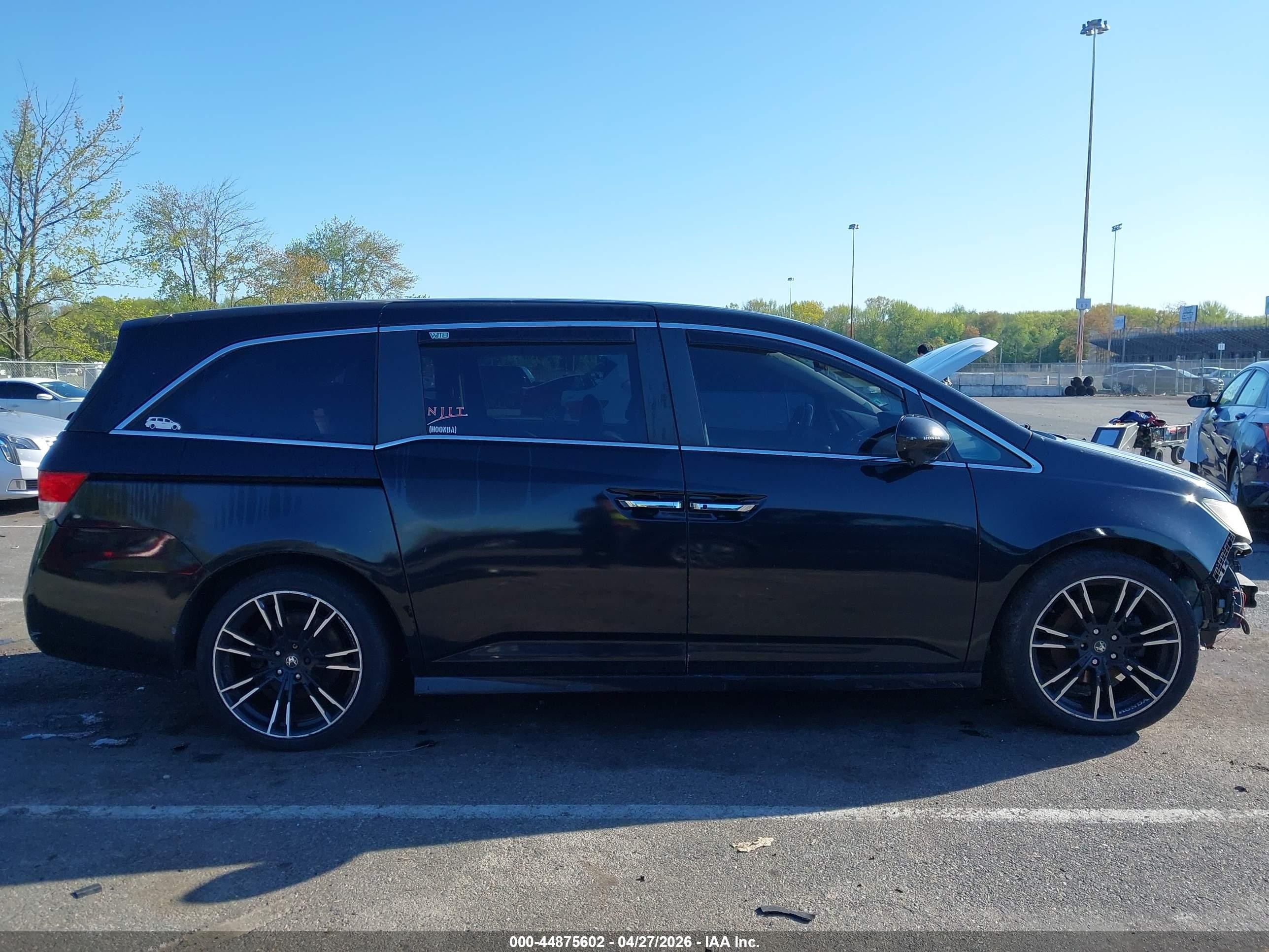 2014 Honda Odyssey Ex-l Black vin: 5FNRL5H64EB103449