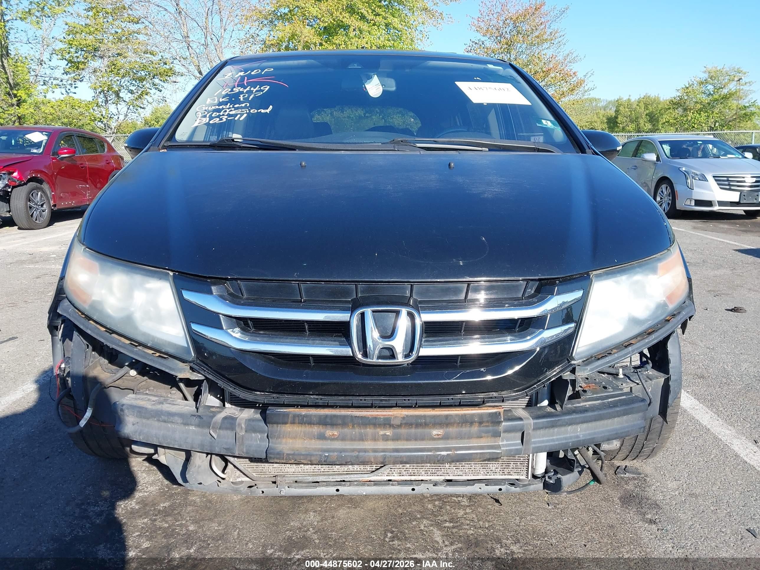 2014 Honda Odyssey Ex-l Black vin: 5FNRL5H64EB103449