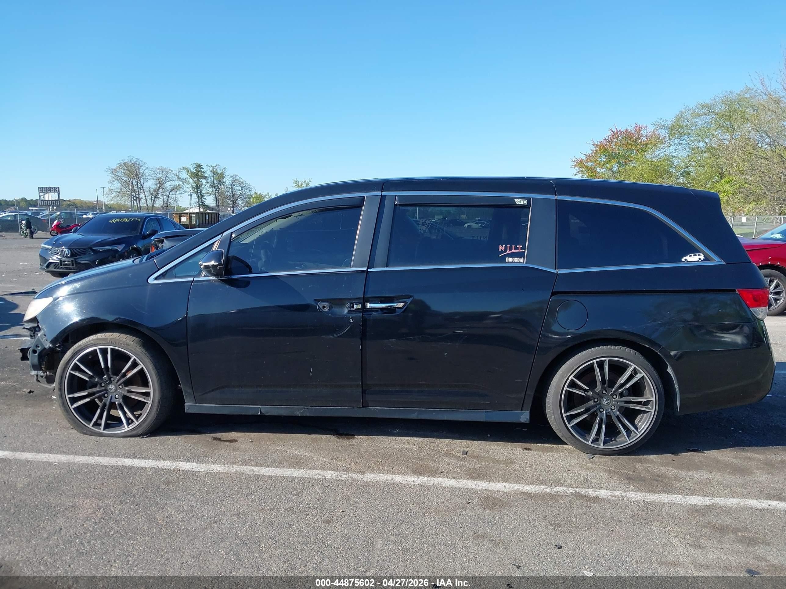 2014 Honda Odyssey Ex-l Black vin: 5FNRL5H64EB103449