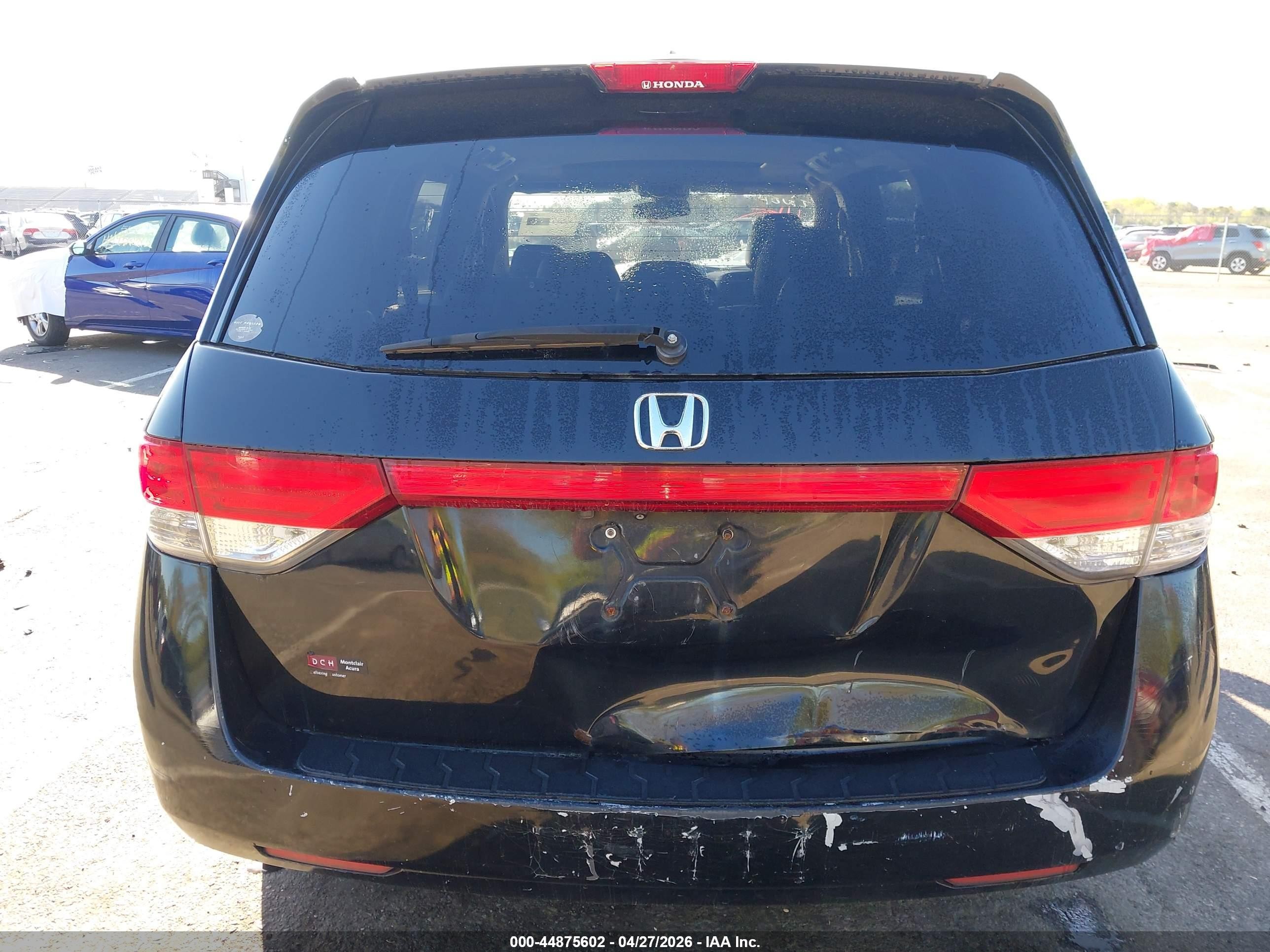 2014 Honda Odyssey Ex-l Black vin: 5FNRL5H64EB103449