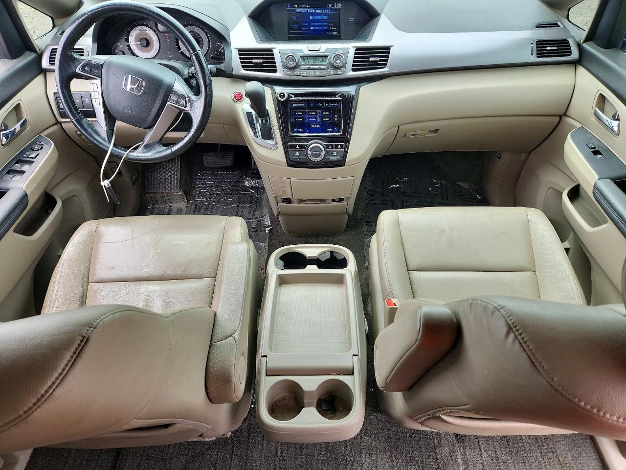 2014 Honda Odyssey Exl White vin: 5FNRL5H64EB117139