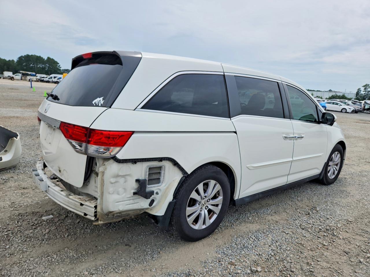 2014 Honda Odyssey Exl White vin: 5FNRL5H64EB117139