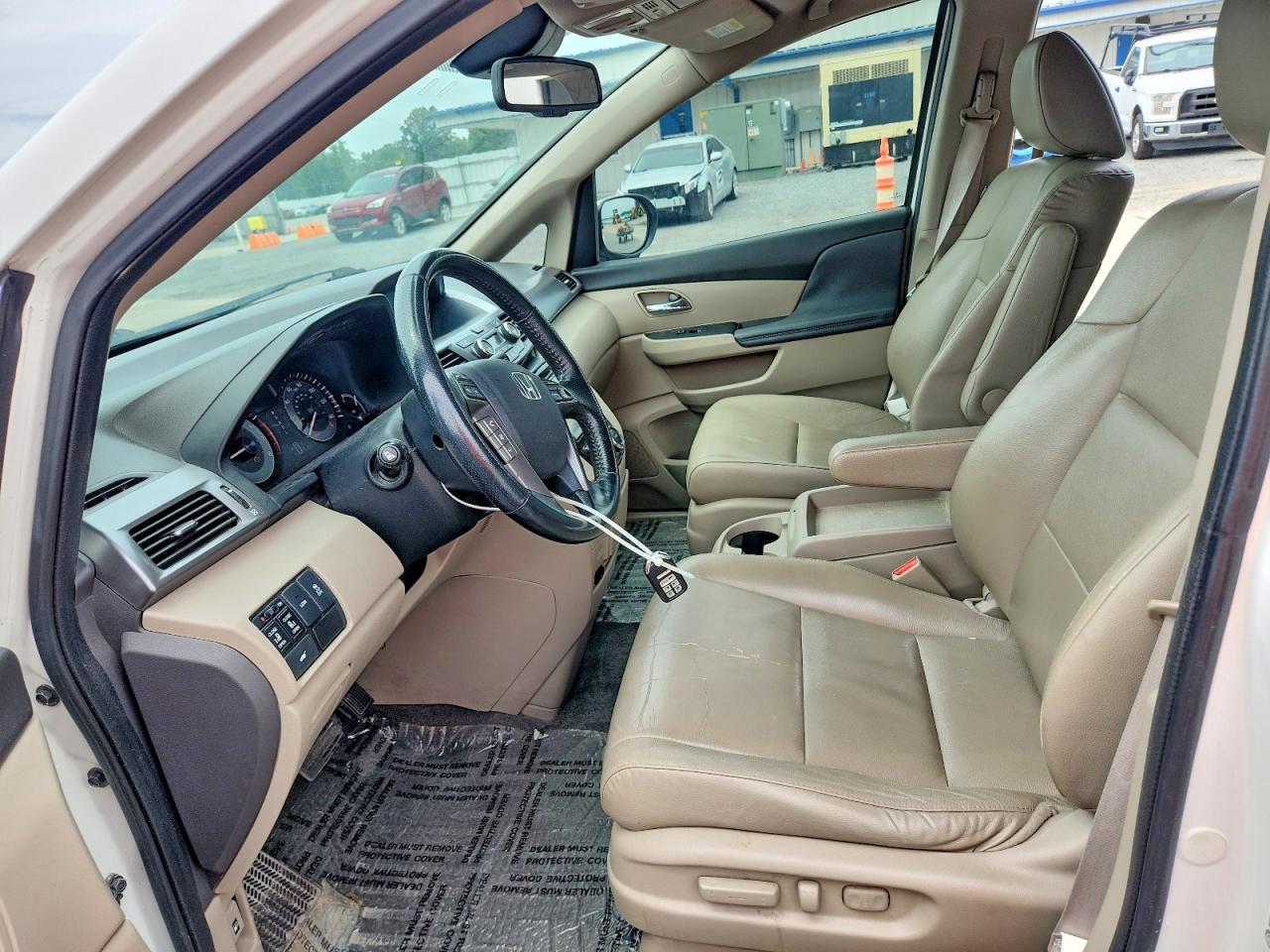 2014 Honda Odyssey Exl White vin: 5FNRL5H64EB117139
