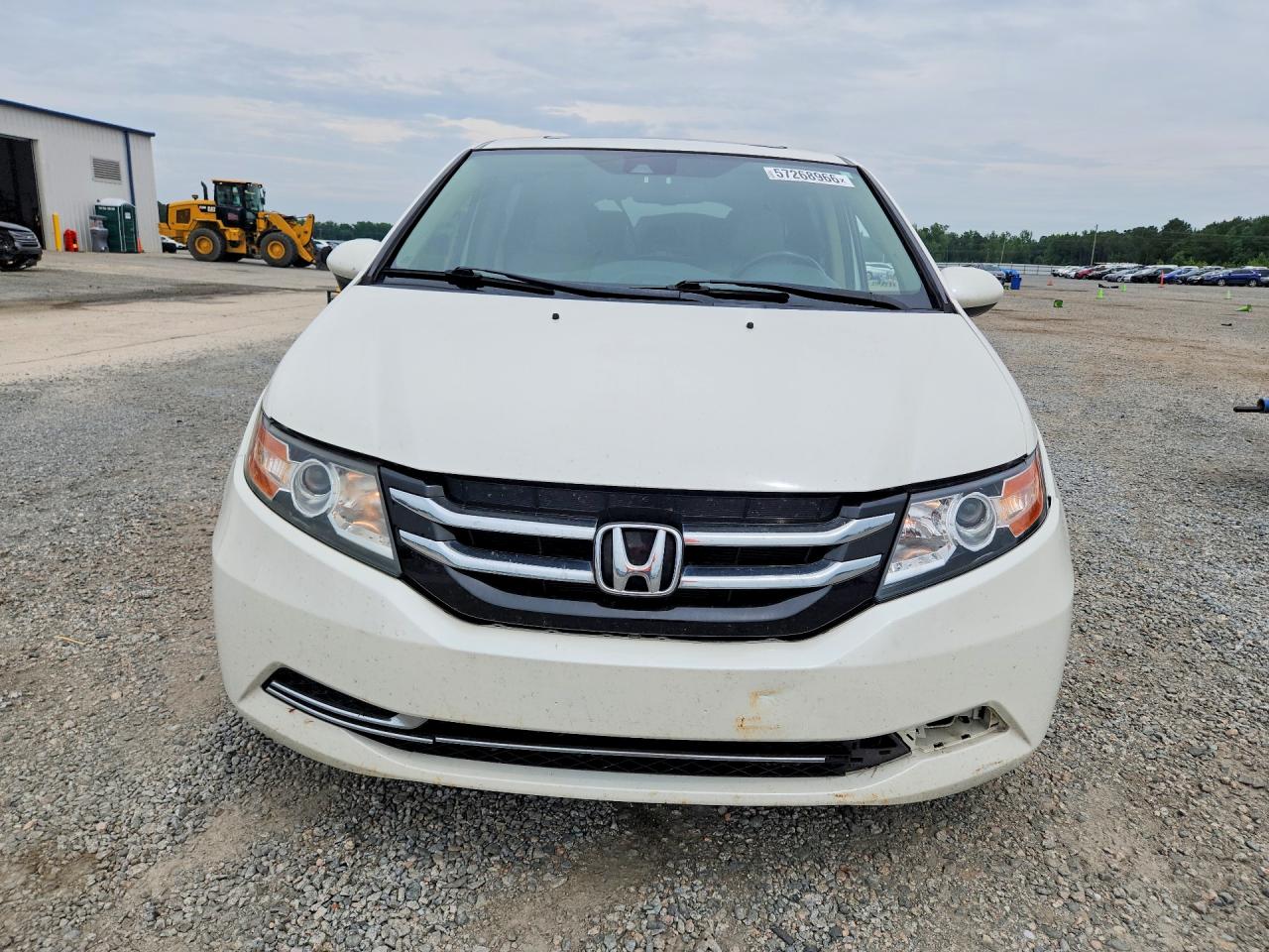 2014 Honda Odyssey Exl White vin: 5FNRL5H64EB117139