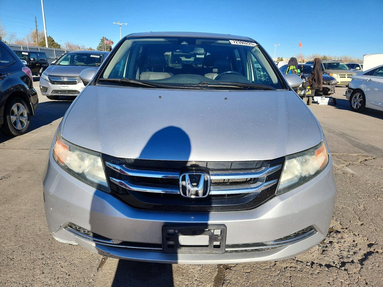 2014 Honda Odyssey Exl Silver vin: 5FNRL5H64EB119215