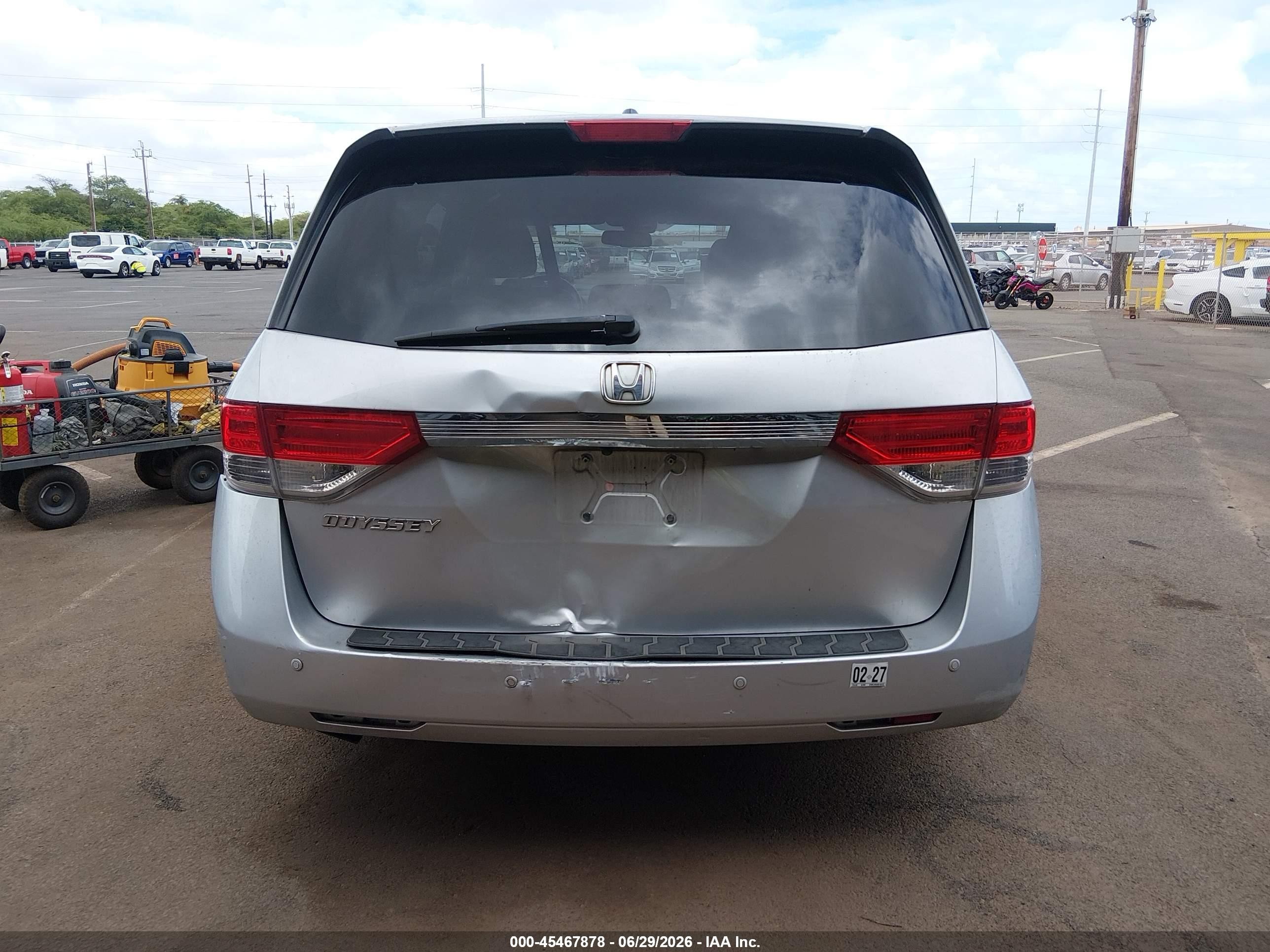 2014 Honda Odyssey Ex-l Серебряный vin: 5FNRL5H64EB120722