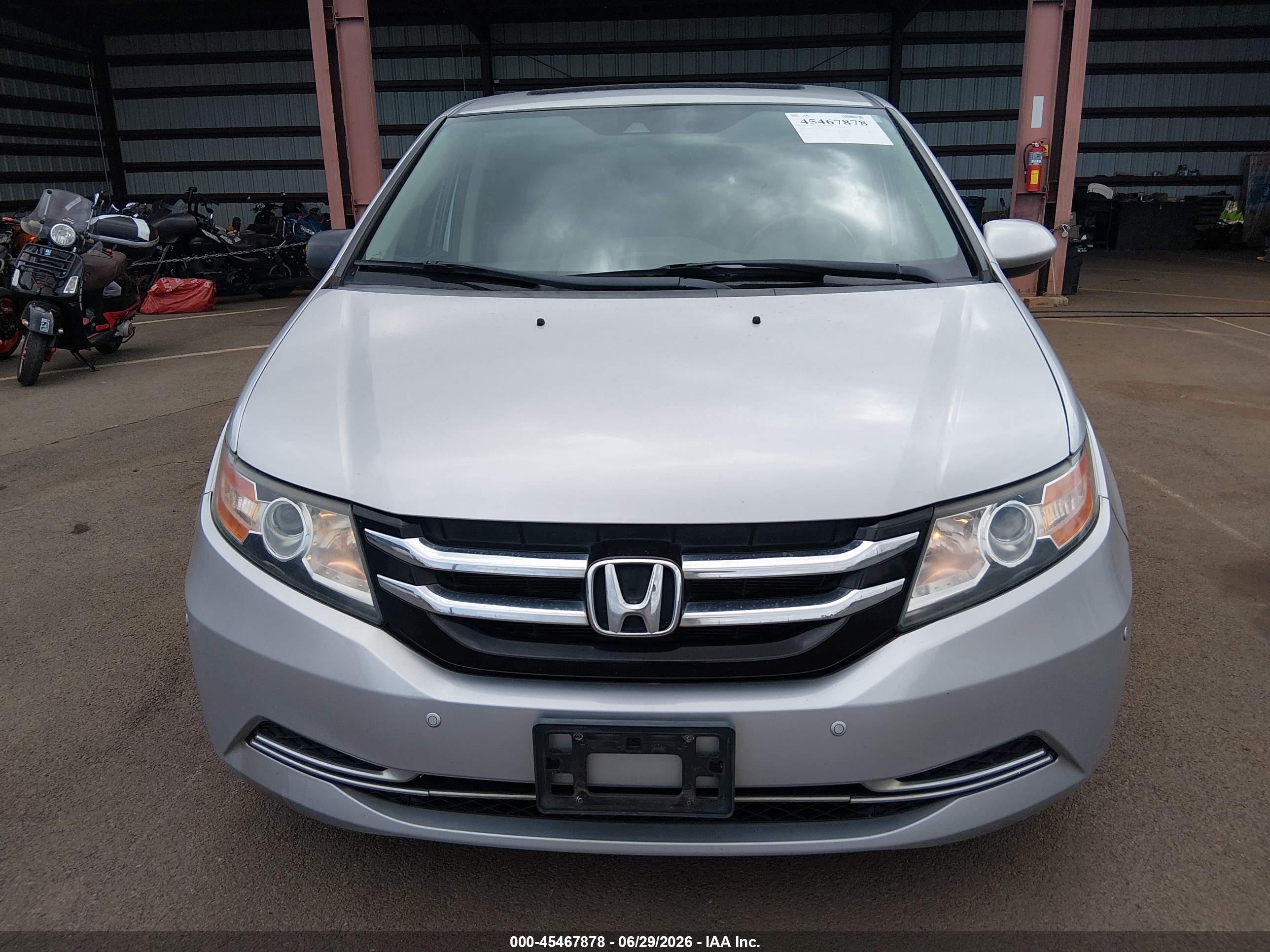 2014 Honda Odyssey Ex-l Серебряный vin: 5FNRL5H64EB120722