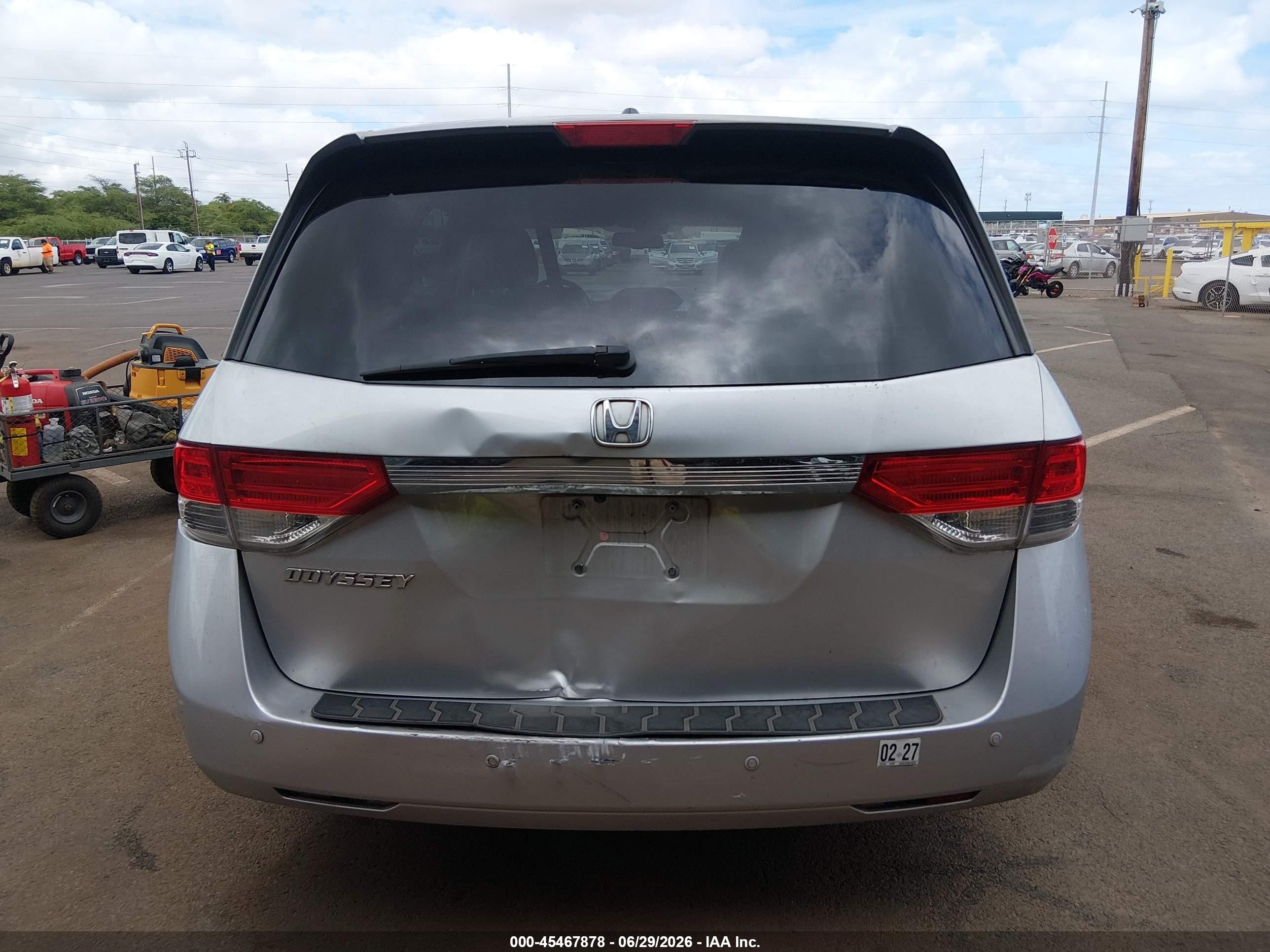 2014 Honda Odyssey Ex-l Серебряный vin: 5FNRL5H64EB120722