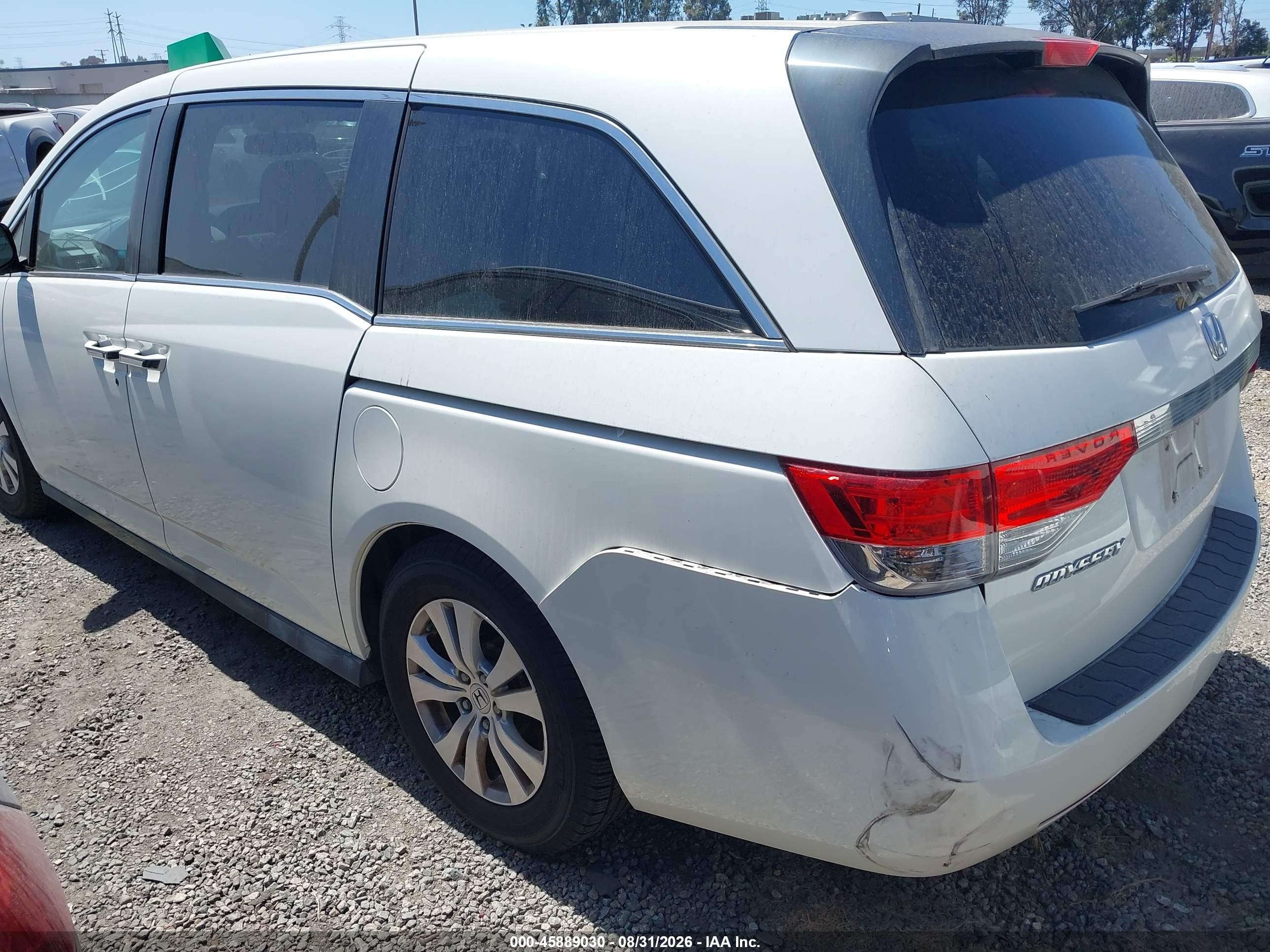 2014 Honda Odyssey Ex-l White vin: 5FNRL5H64EB122079