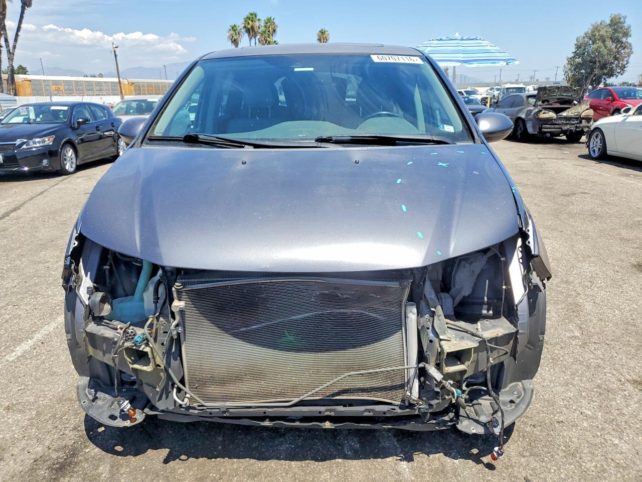 2014 Honda Odyssey Exl Gray vin: 5FNRL5H64EB132286