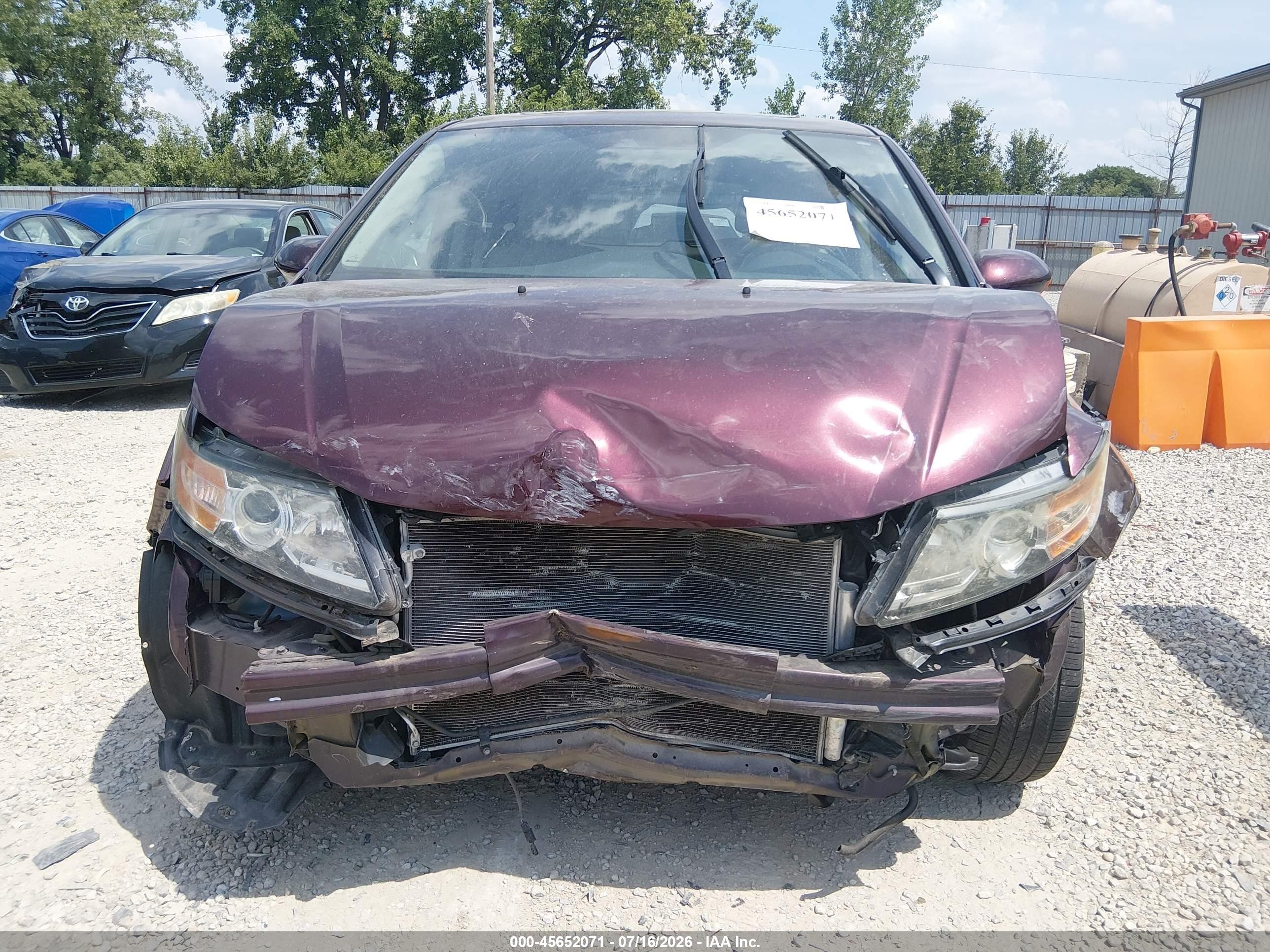 2015 Honda Odyssey Ex-l Burgundy vin: 5FNRL5H64FB005829