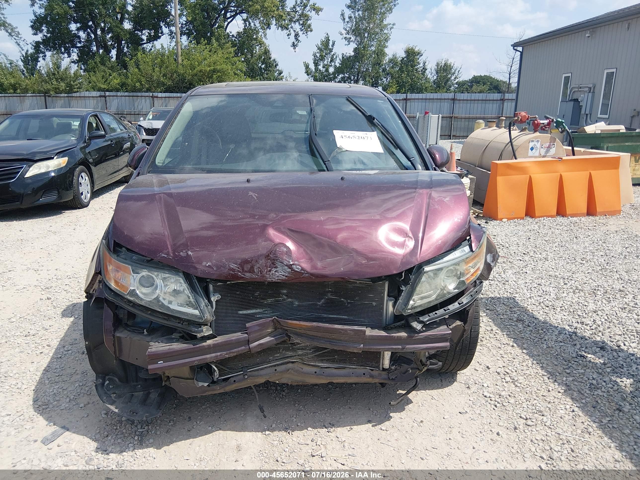 2015 Honda Odyssey Ex-l Burgundy vin: 5FNRL5H64FB005829