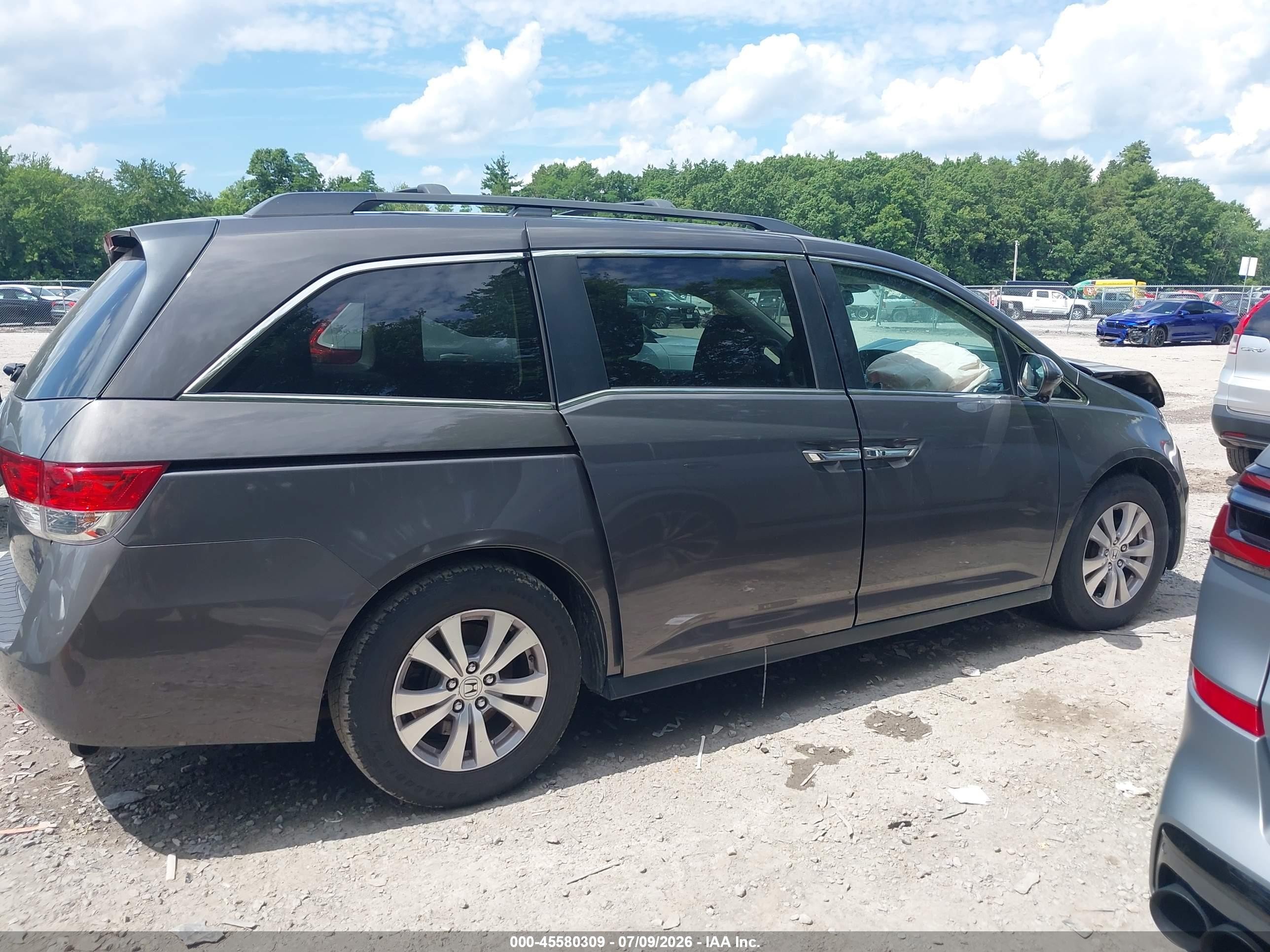 2015 Honda Odyssey Ex-l Серый vin: 5FNRL5H64FB020282