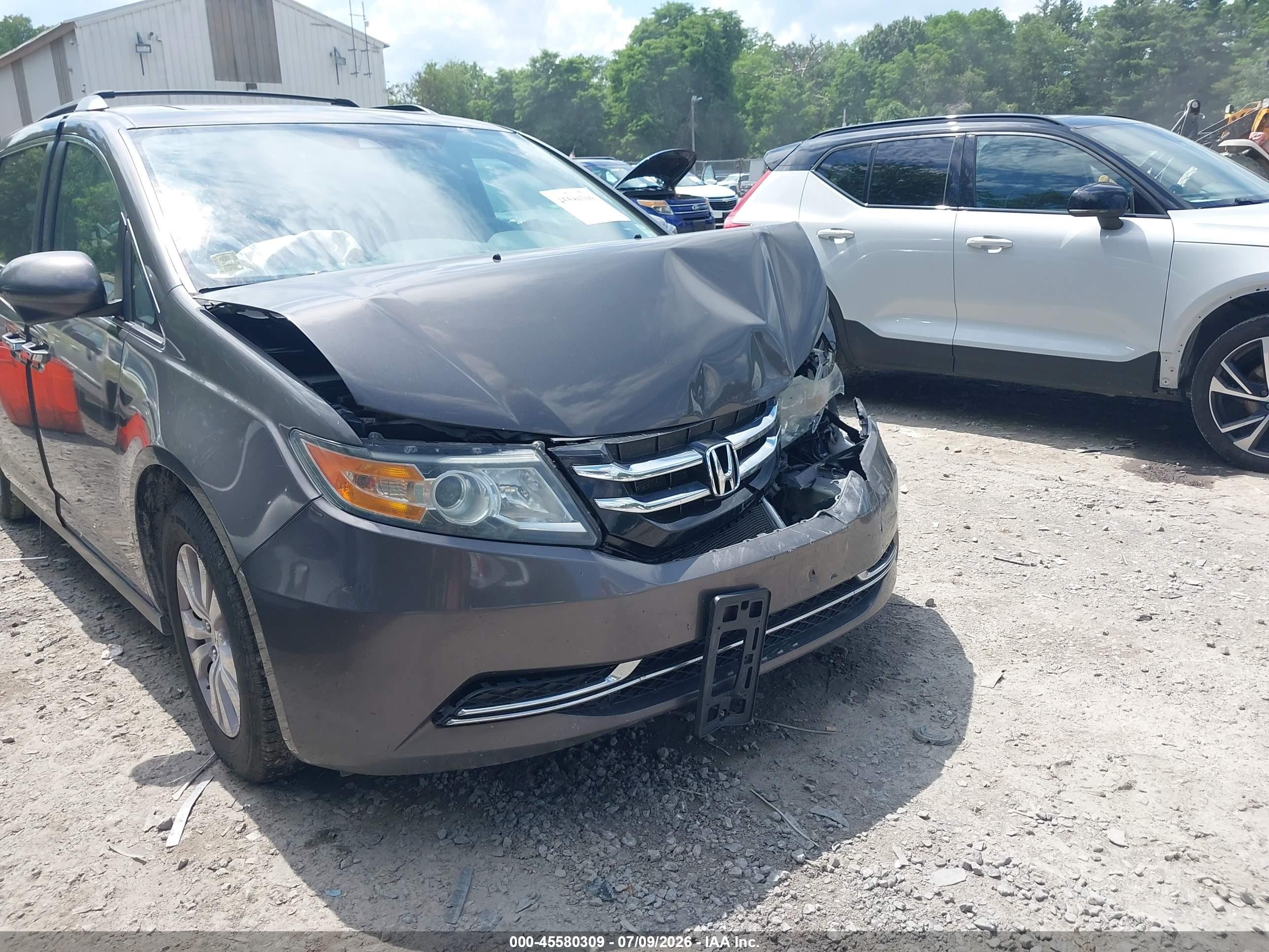 2015 Honda Odyssey Ex-l Серый vin: 5FNRL5H64FB020282