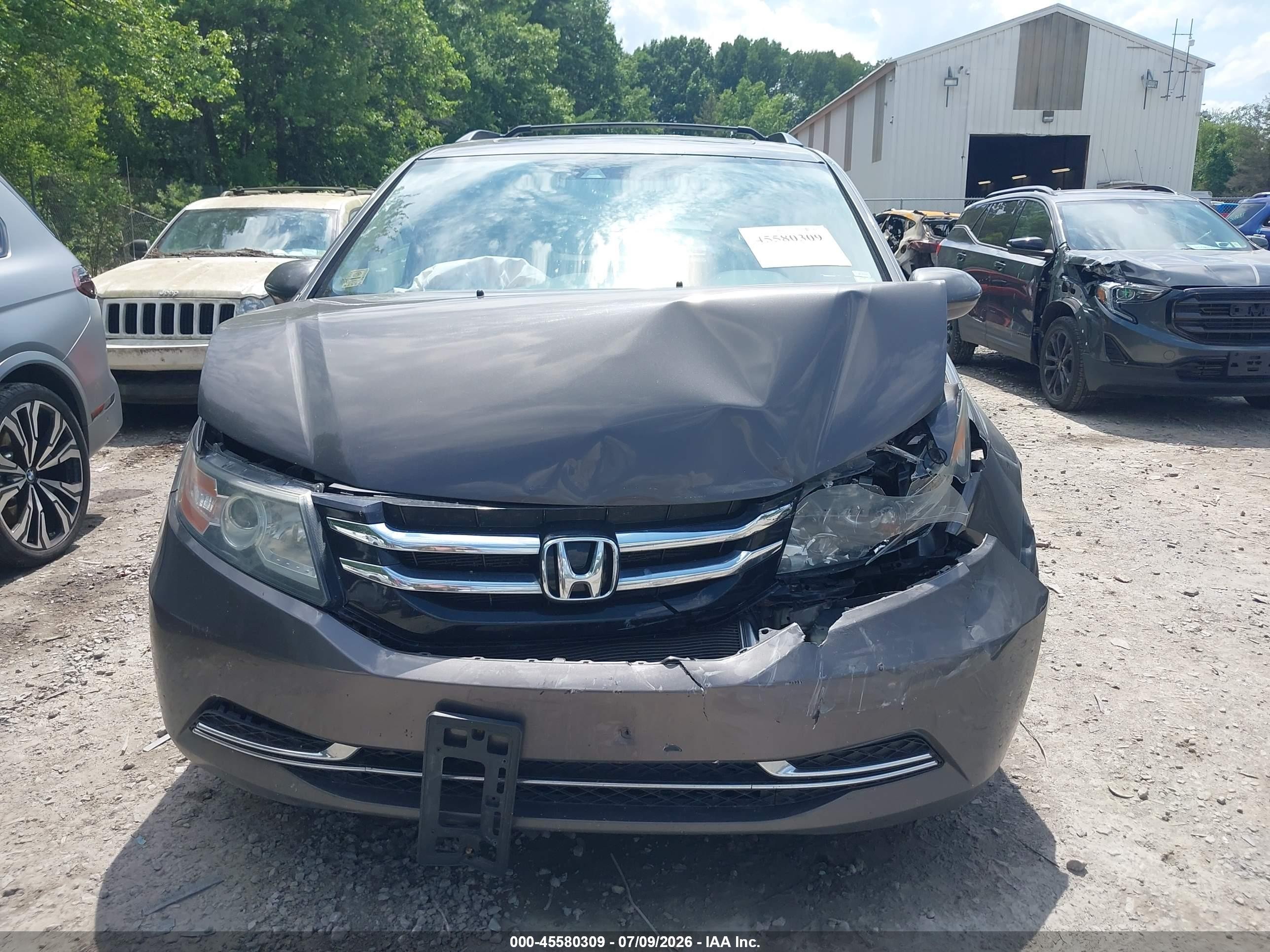 2015 Honda Odyssey Ex-l Серый vin: 5FNRL5H64FB020282
