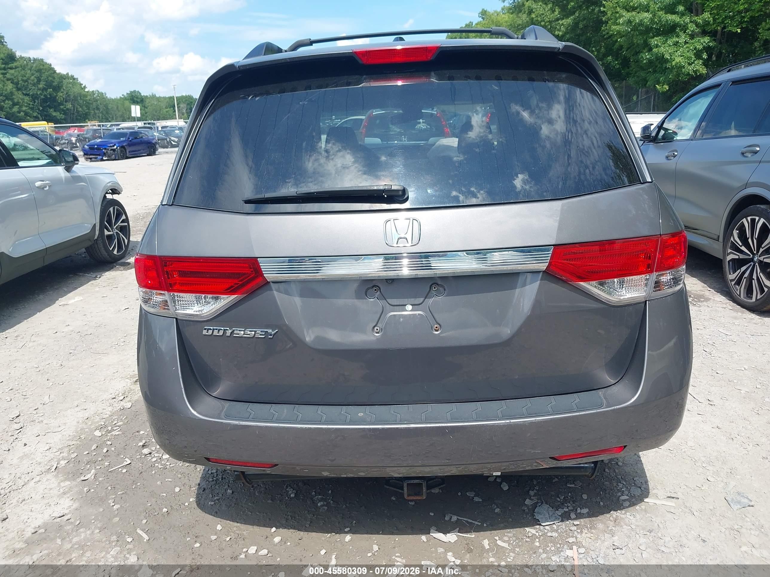 2015 Honda Odyssey Ex-l Серый vin: 5FNRL5H64FB020282