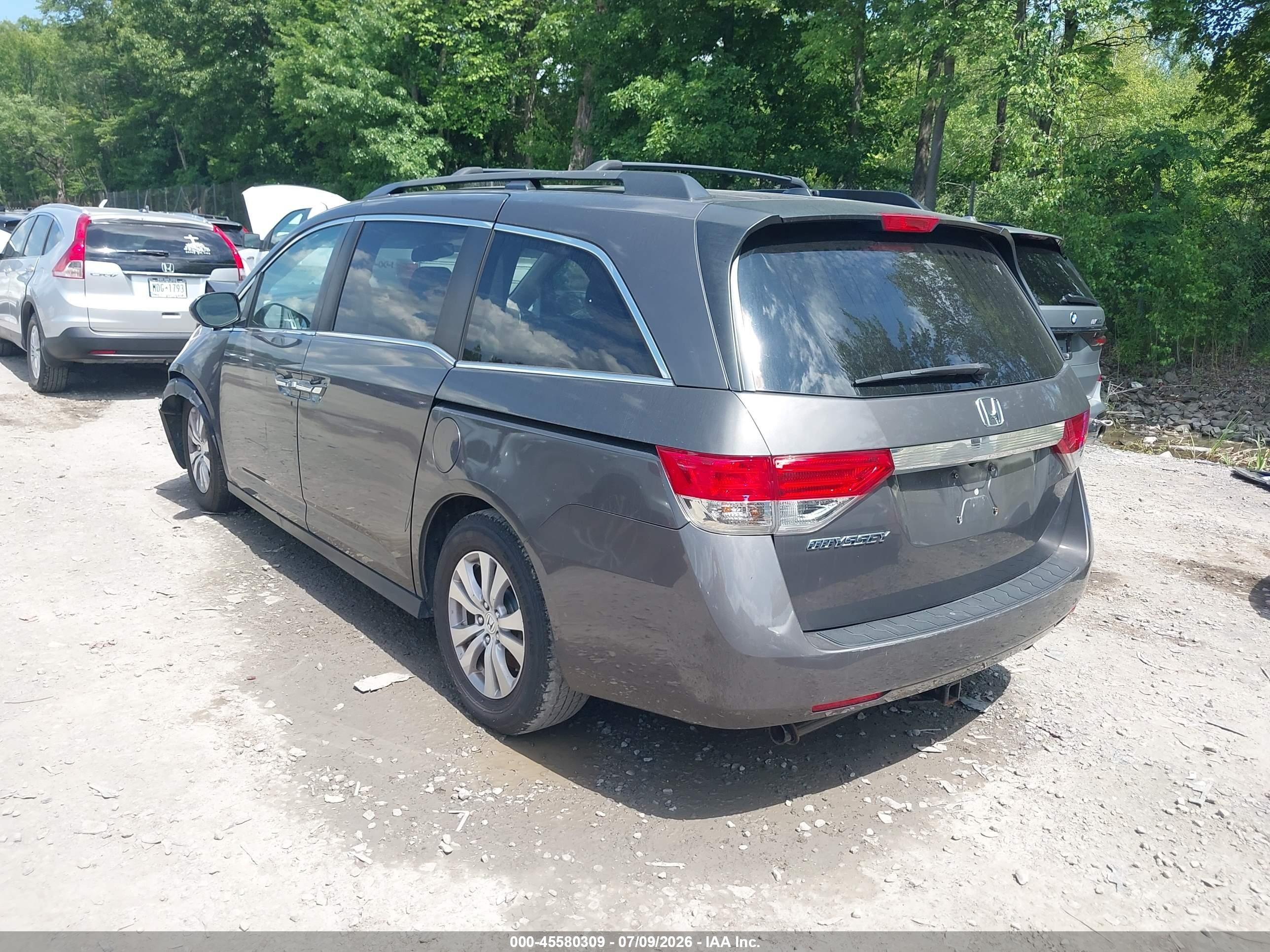 2015 Honda Odyssey Ex-l Серый vin: 5FNRL5H64FB020282