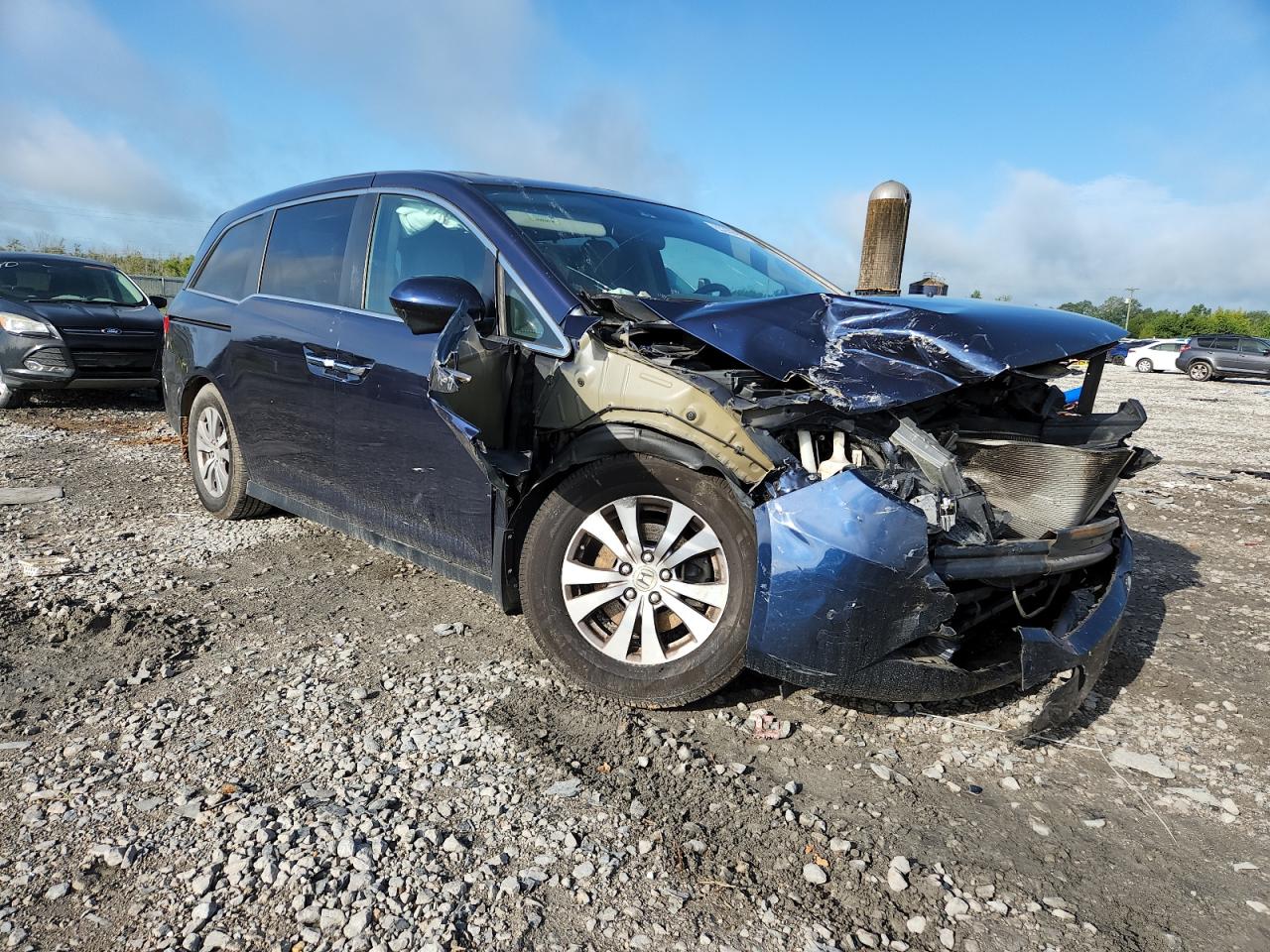 2015 Honda Odyssey Exl Blue vin: 5FNRL5H64FB022405