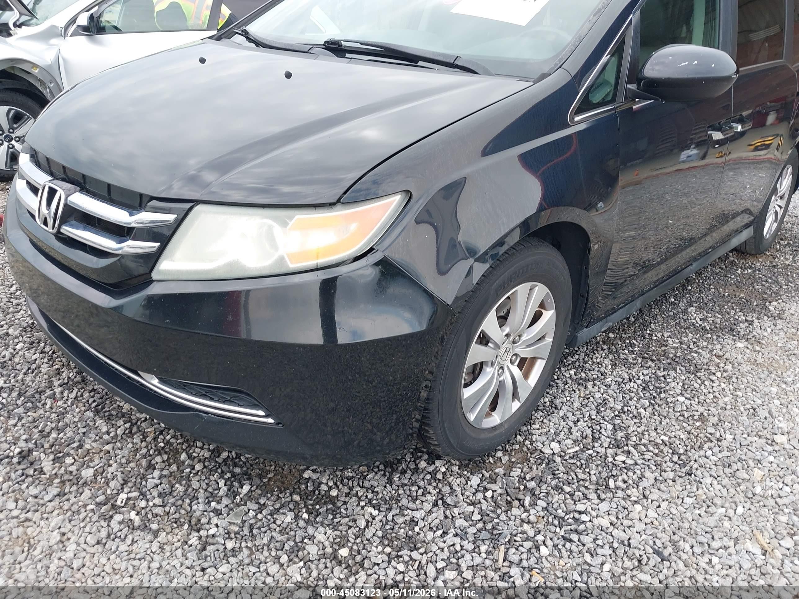 2015 Honda Odyssey Ex-l Black vin: 5FNRL5H64FB022937