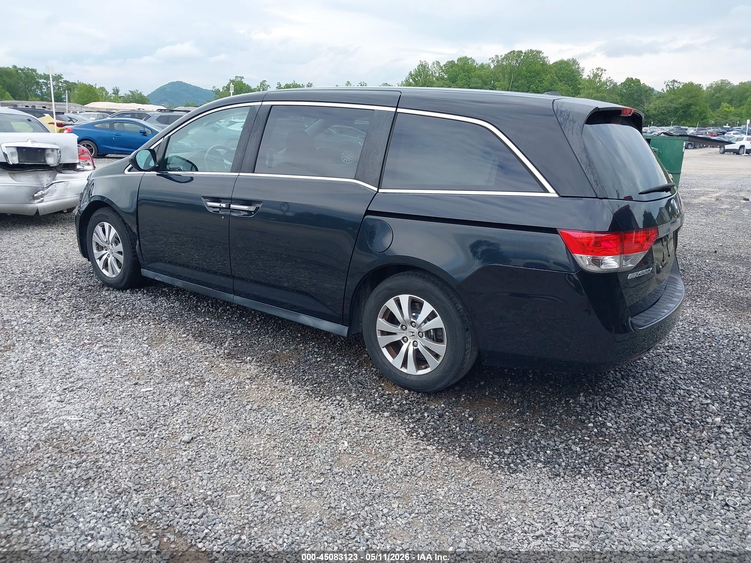 2015 Honda Odyssey Ex-l Black vin: 5FNRL5H64FB022937