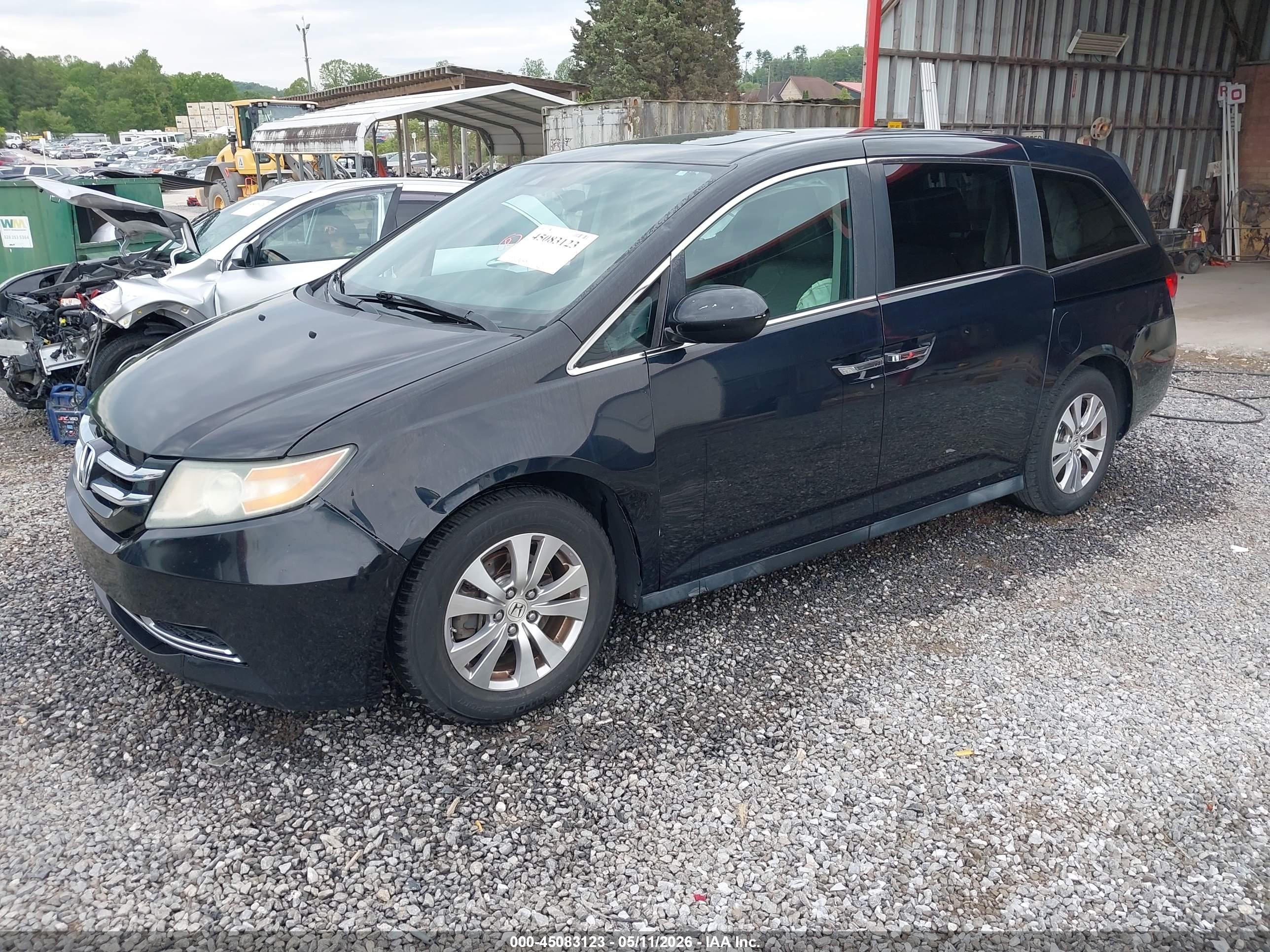 2015 Honda Odyssey Ex-l Black vin: 5FNRL5H64FB022937
