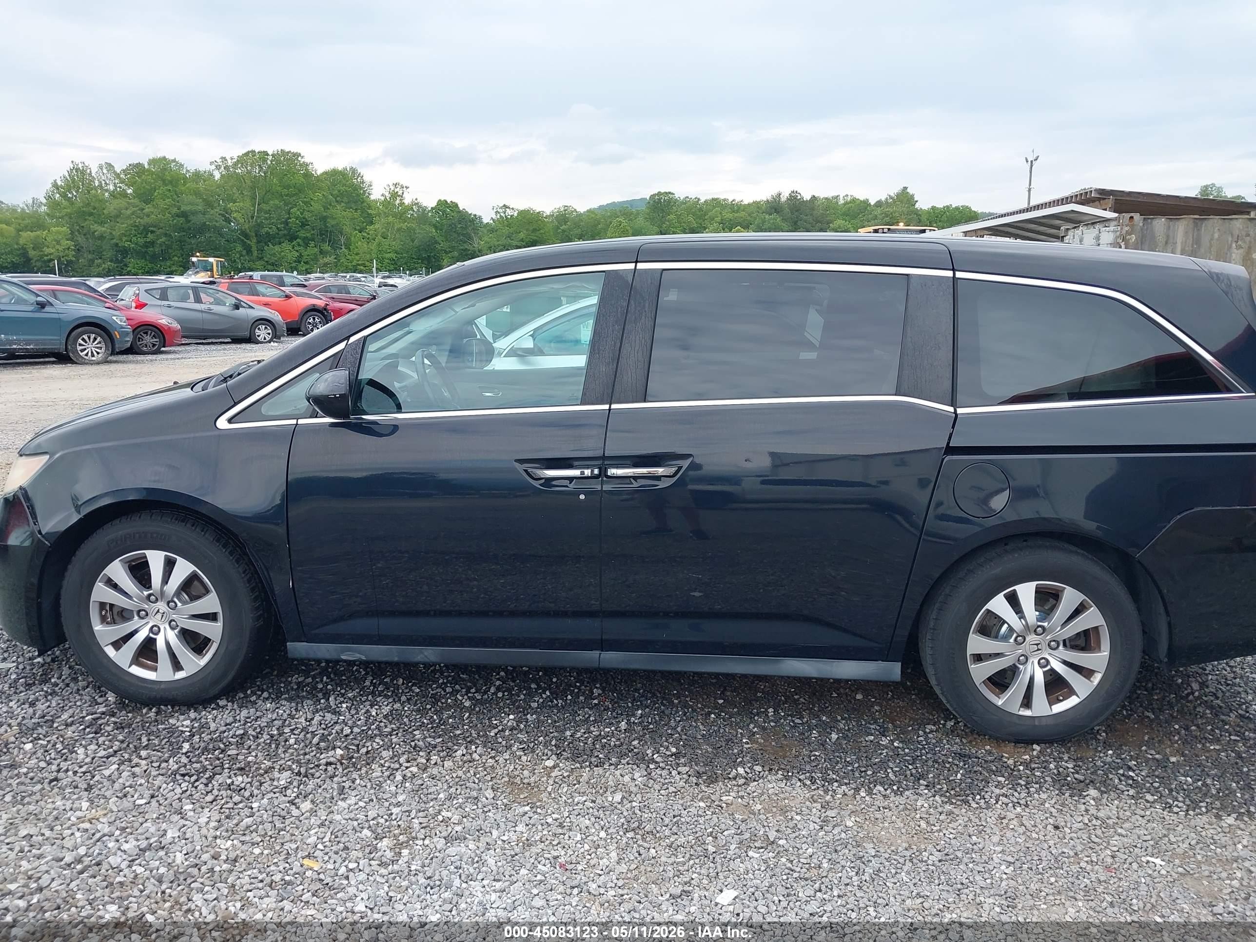 2015 Honda Odyssey Ex-l Black vin: 5FNRL5H64FB022937
