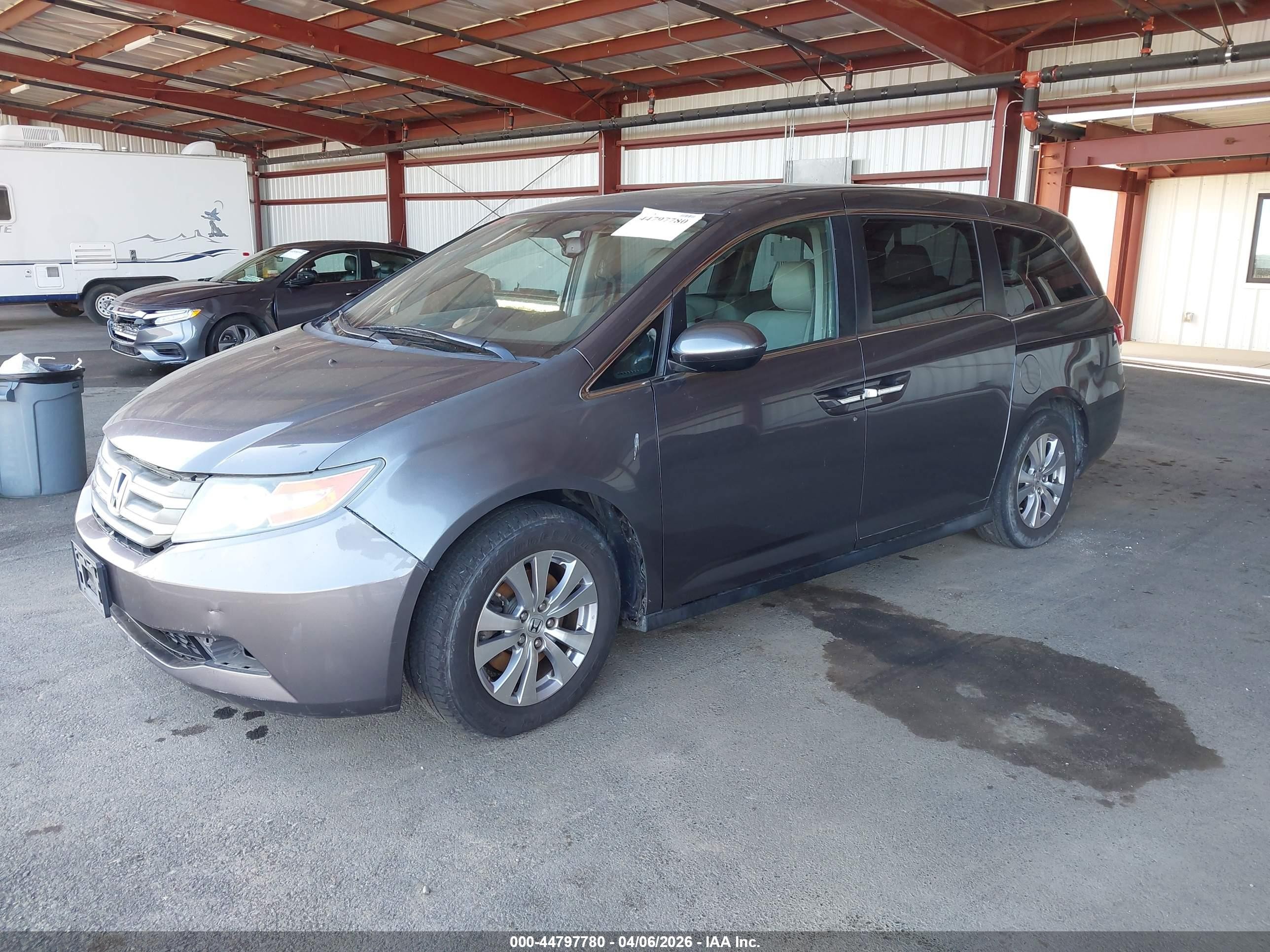 2015 Honda Odyssey Ex-l Gray vin: 5FNRL5H64FB027412