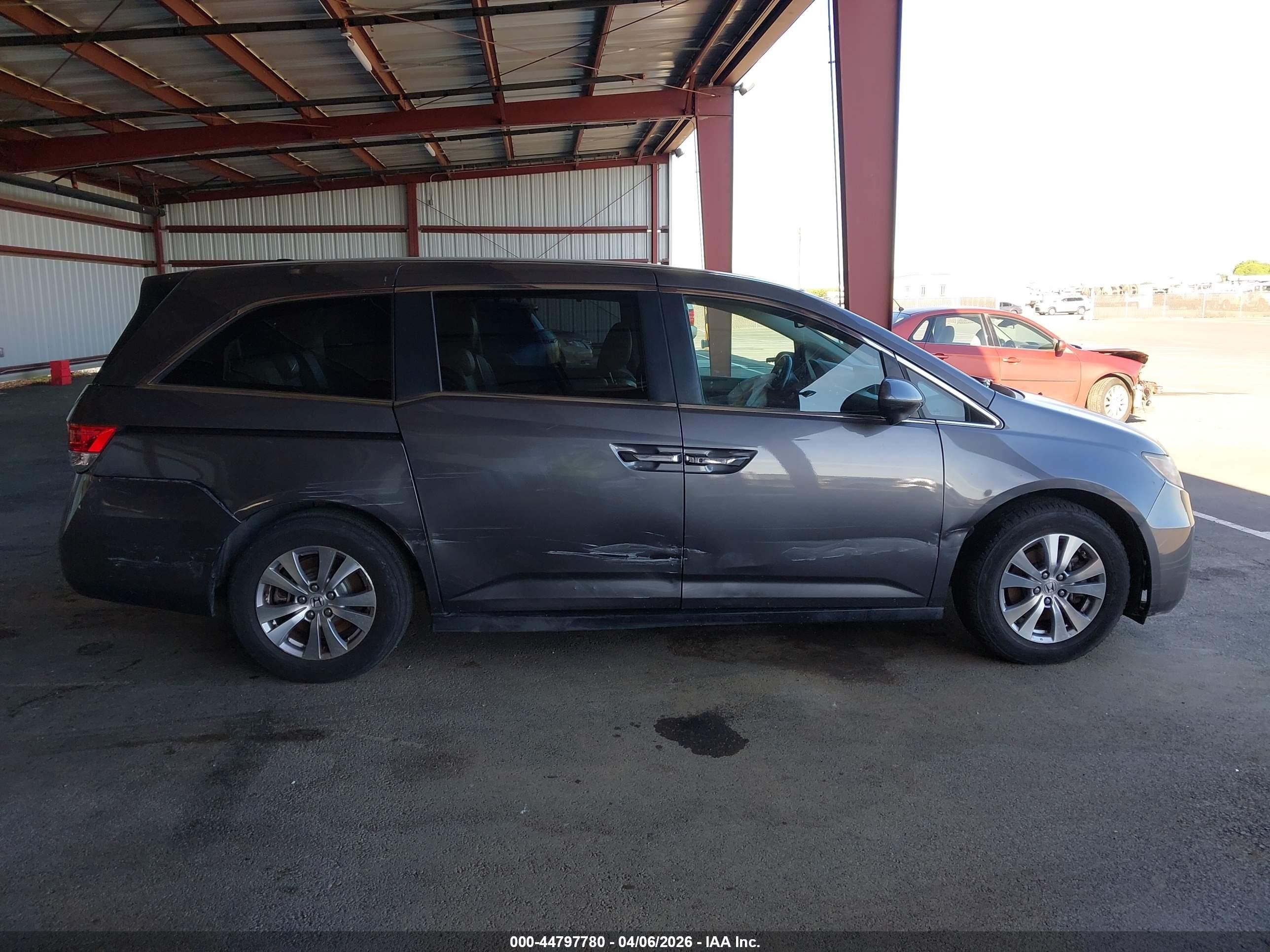 2015 Honda Odyssey Ex-l Gray vin: 5FNRL5H64FB027412