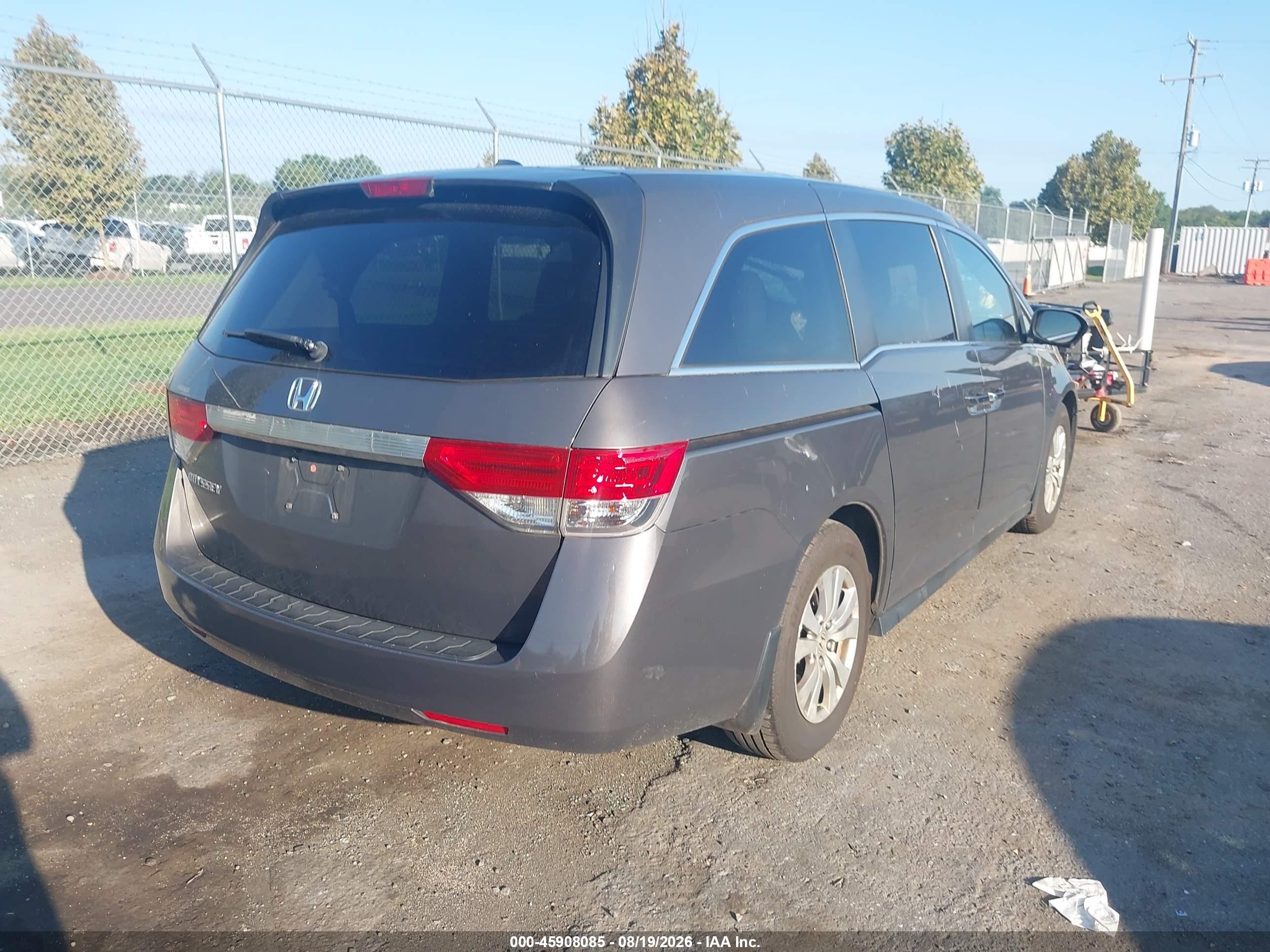 2015 Honda Odyssey Ex-l Gray vin: 5FNRL5H64FB030455
