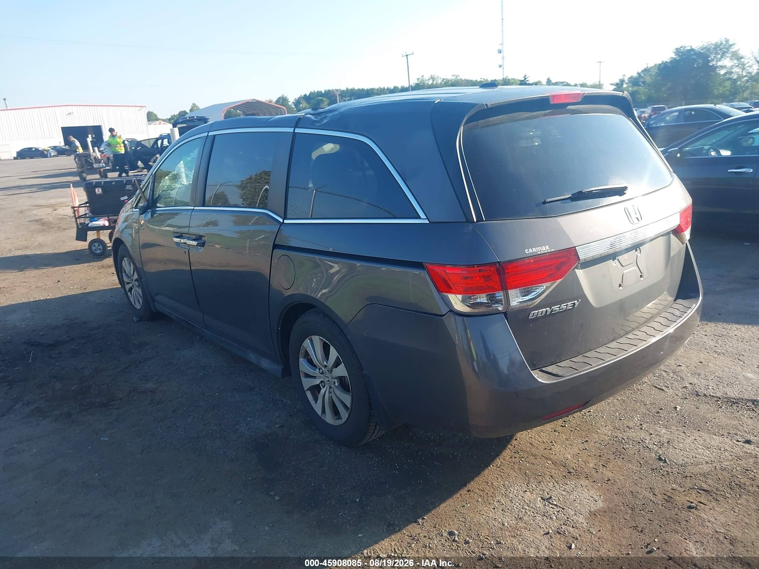 2015 Honda Odyssey Ex-l Gray vin: 5FNRL5H64FB030455