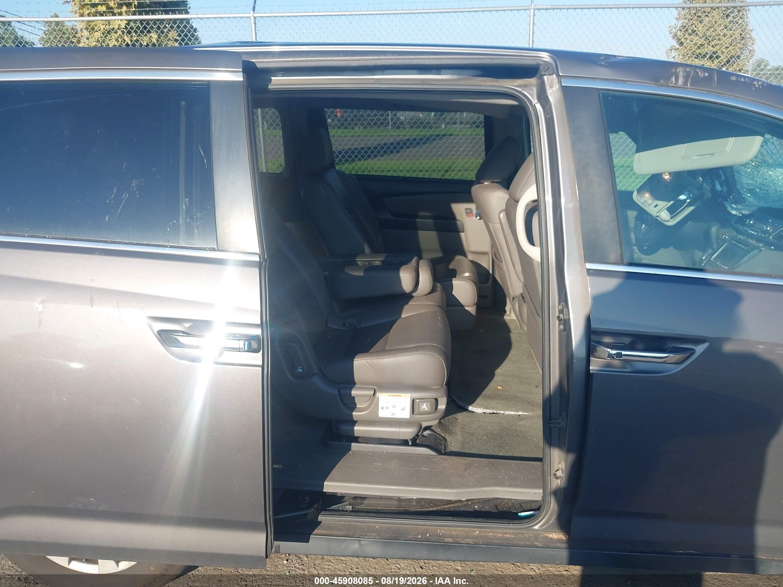 2015 Honda Odyssey Ex-l Gray vin: 5FNRL5H64FB030455