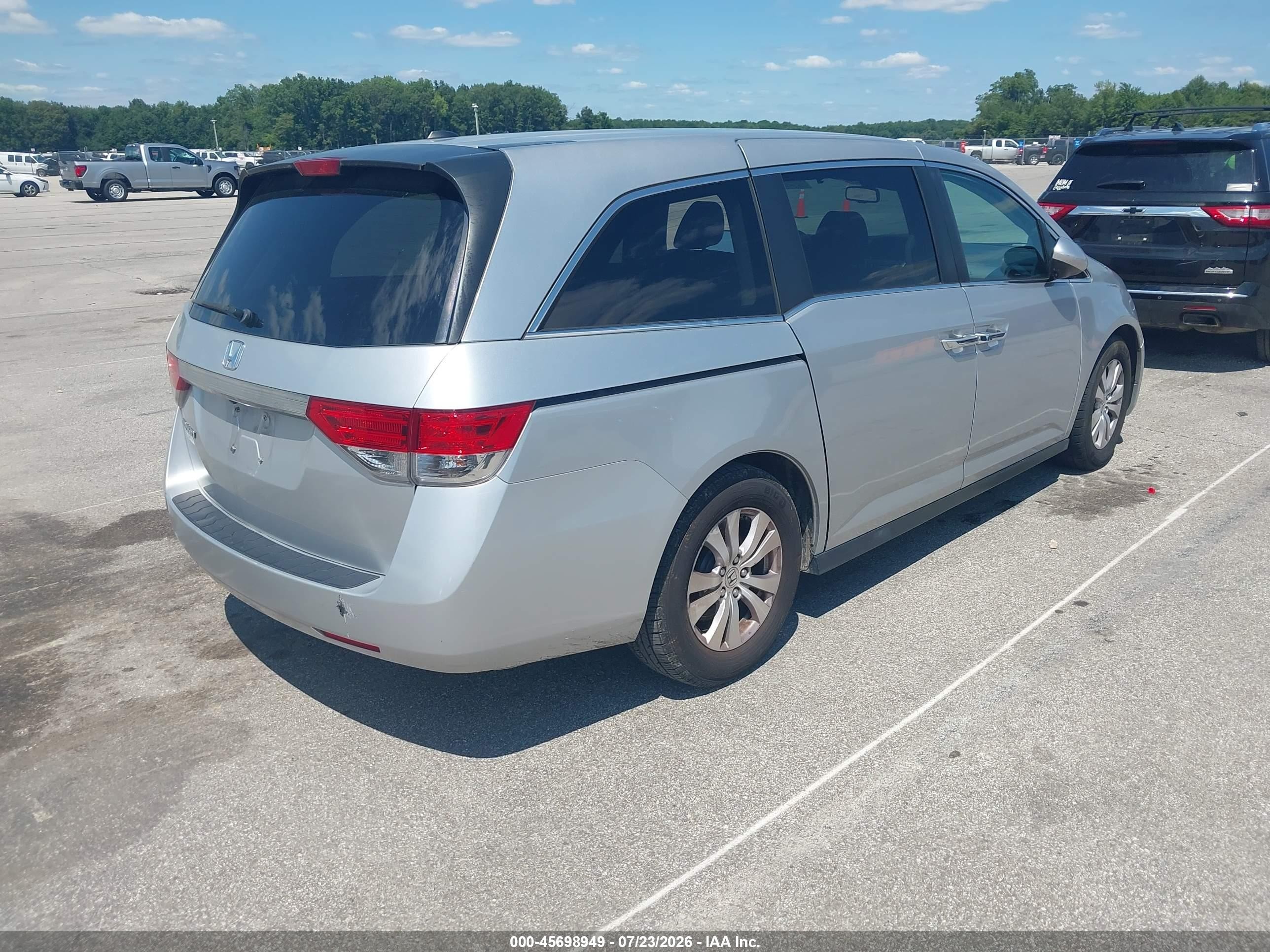 2015 Honda Odyssey Ex-l Silver vin: 5FNRL5H64FB030729
