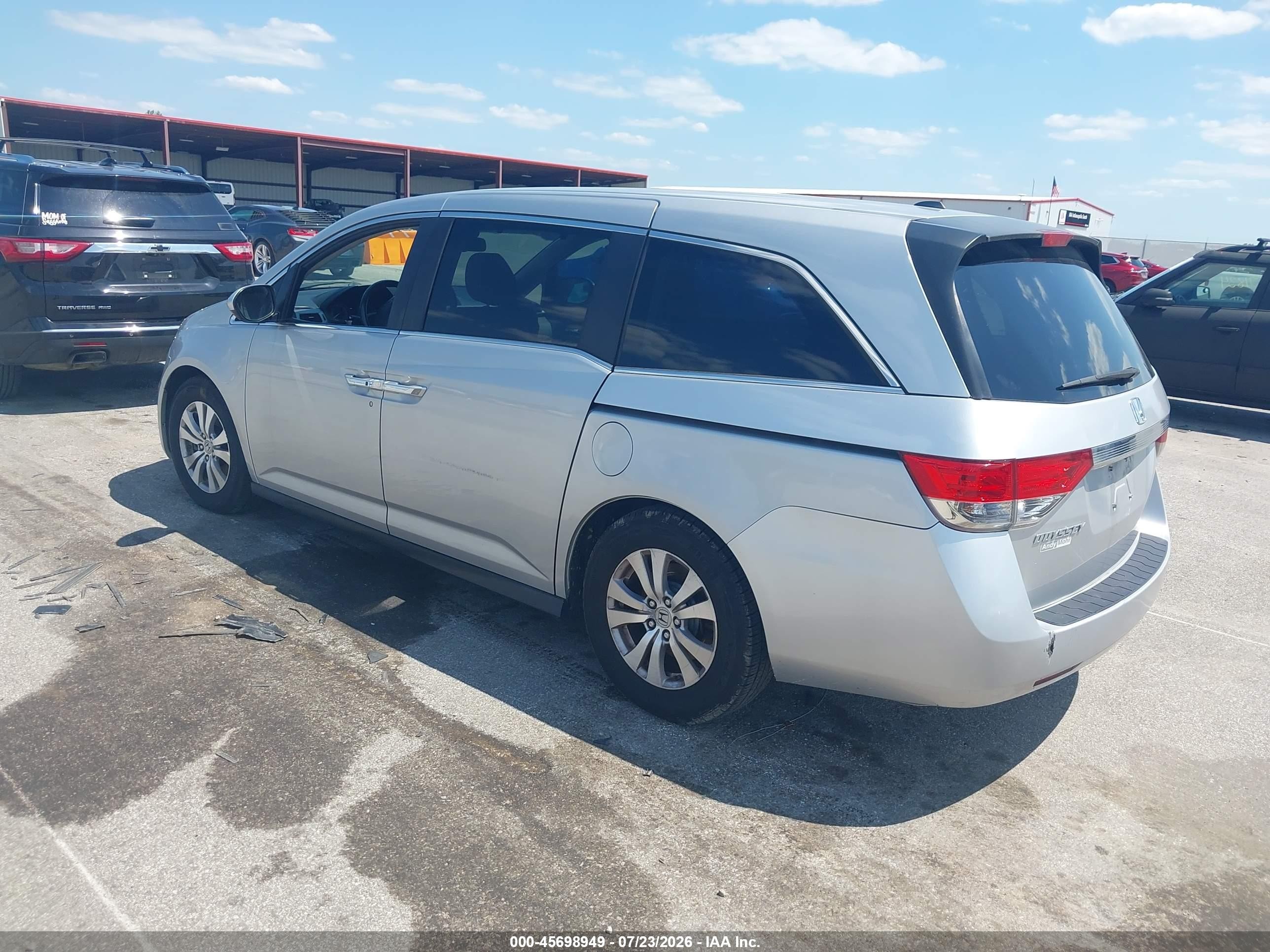 2015 Honda Odyssey Ex-l Silver vin: 5FNRL5H64FB030729