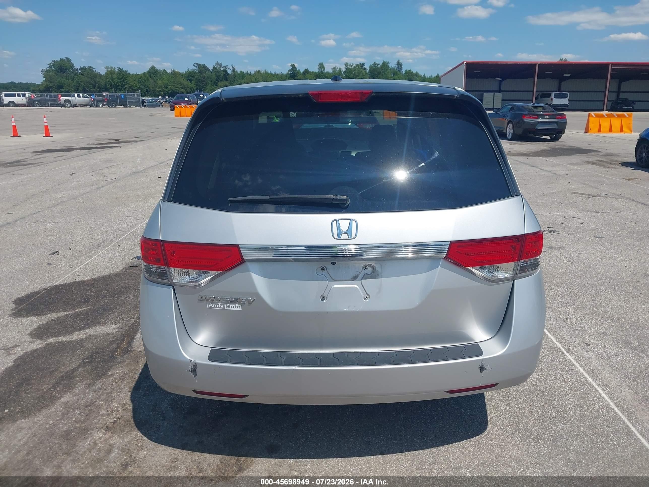 2015 Honda Odyssey Ex-l Silver vin: 5FNRL5H64FB030729