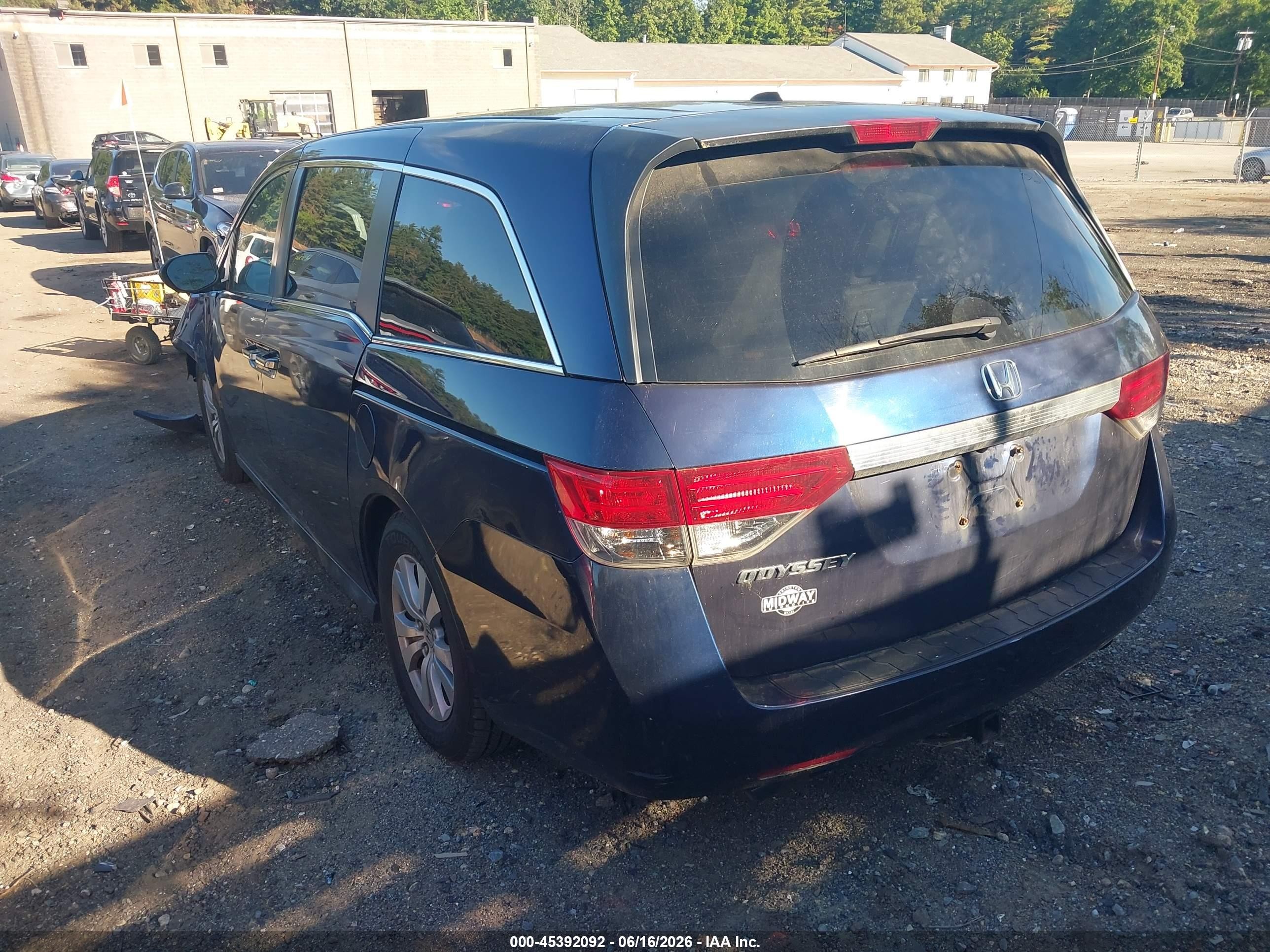 2015 Honda Odyssey Ex-l Dark Blue vin: 5FNRL5H64FB049233