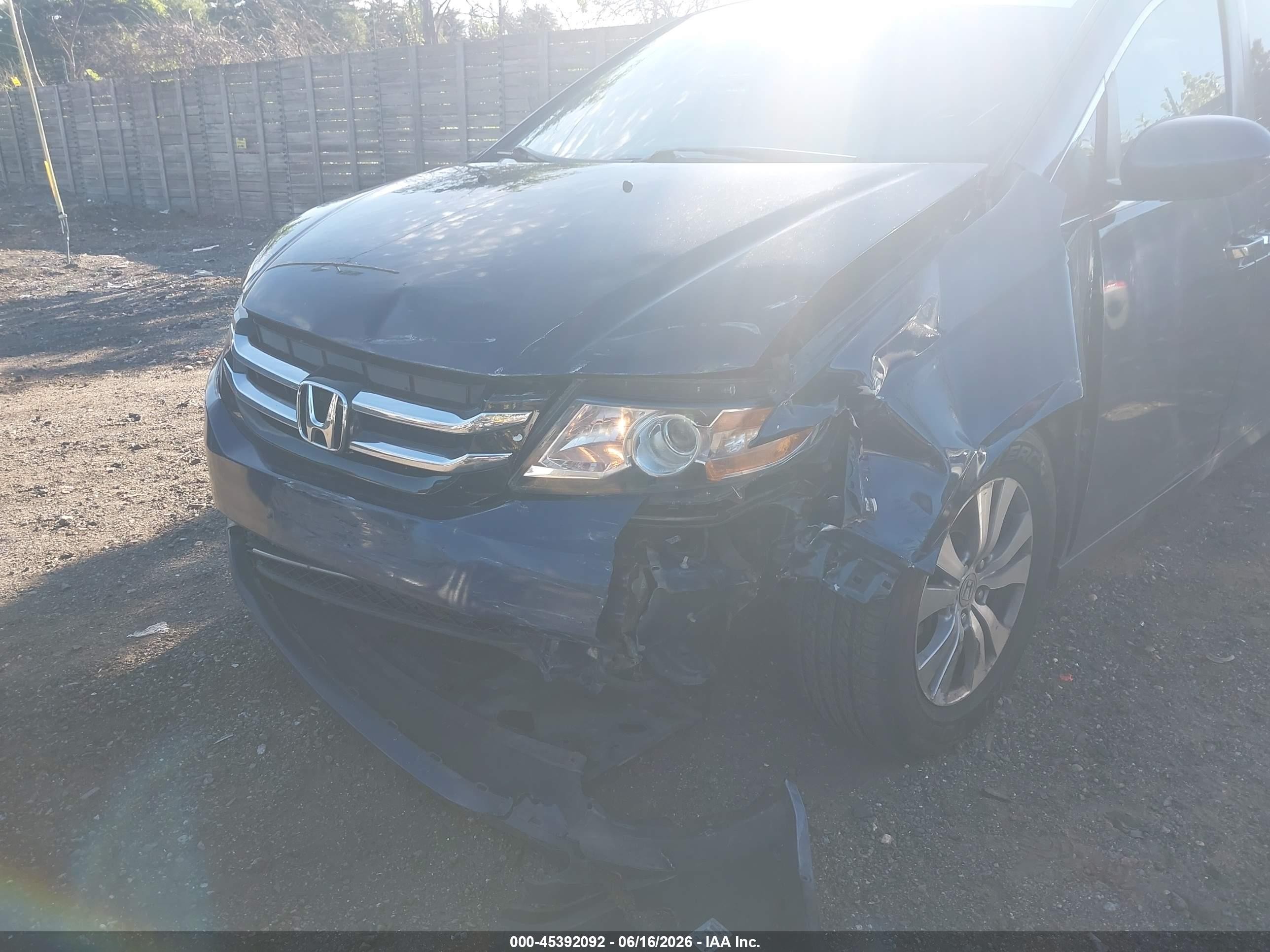2015 Honda Odyssey Ex-l Dark Blue vin: 5FNRL5H64FB049233