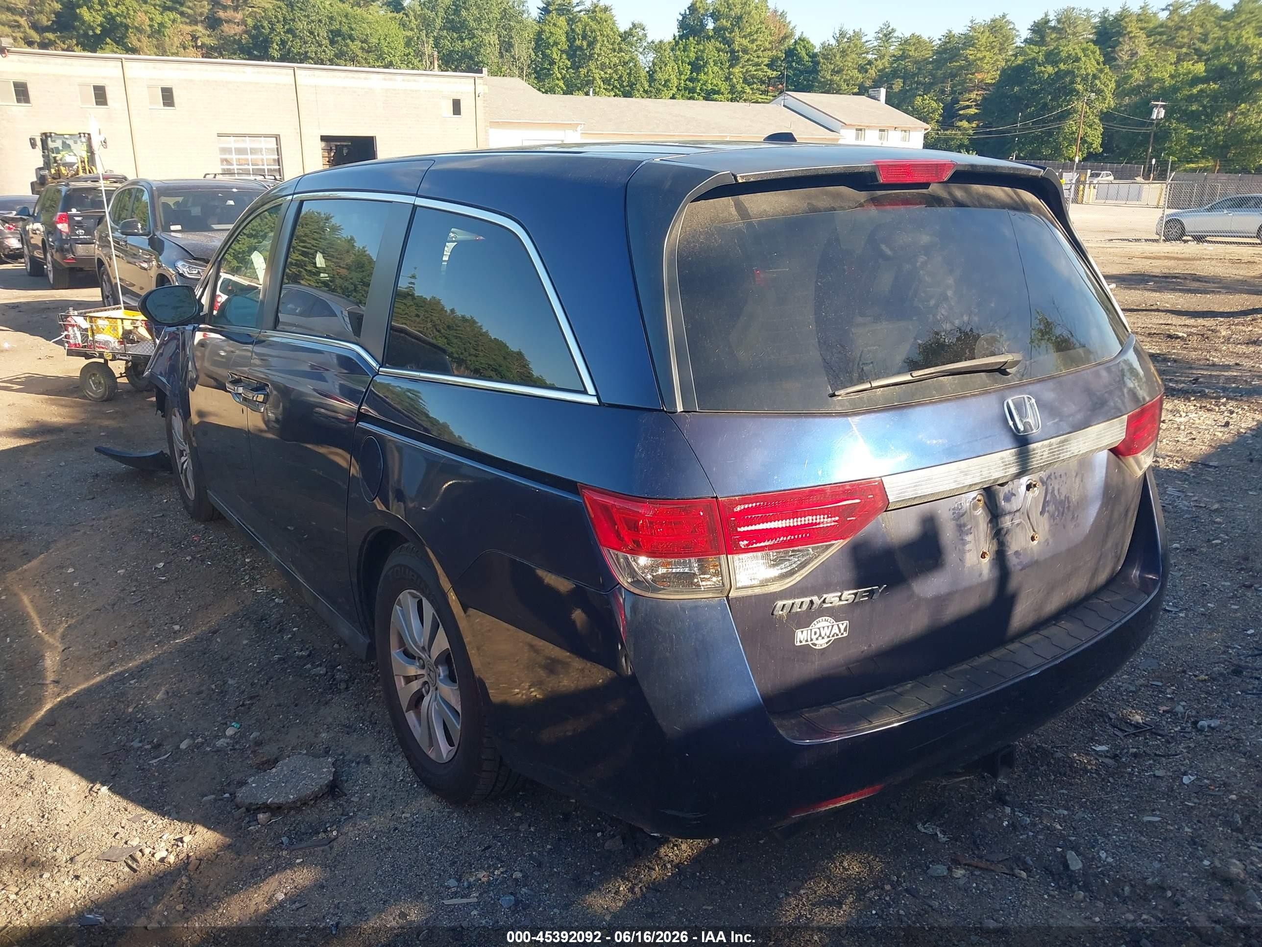 2015 Honda Odyssey Ex-l Dark Blue vin: 5FNRL5H64FB049233