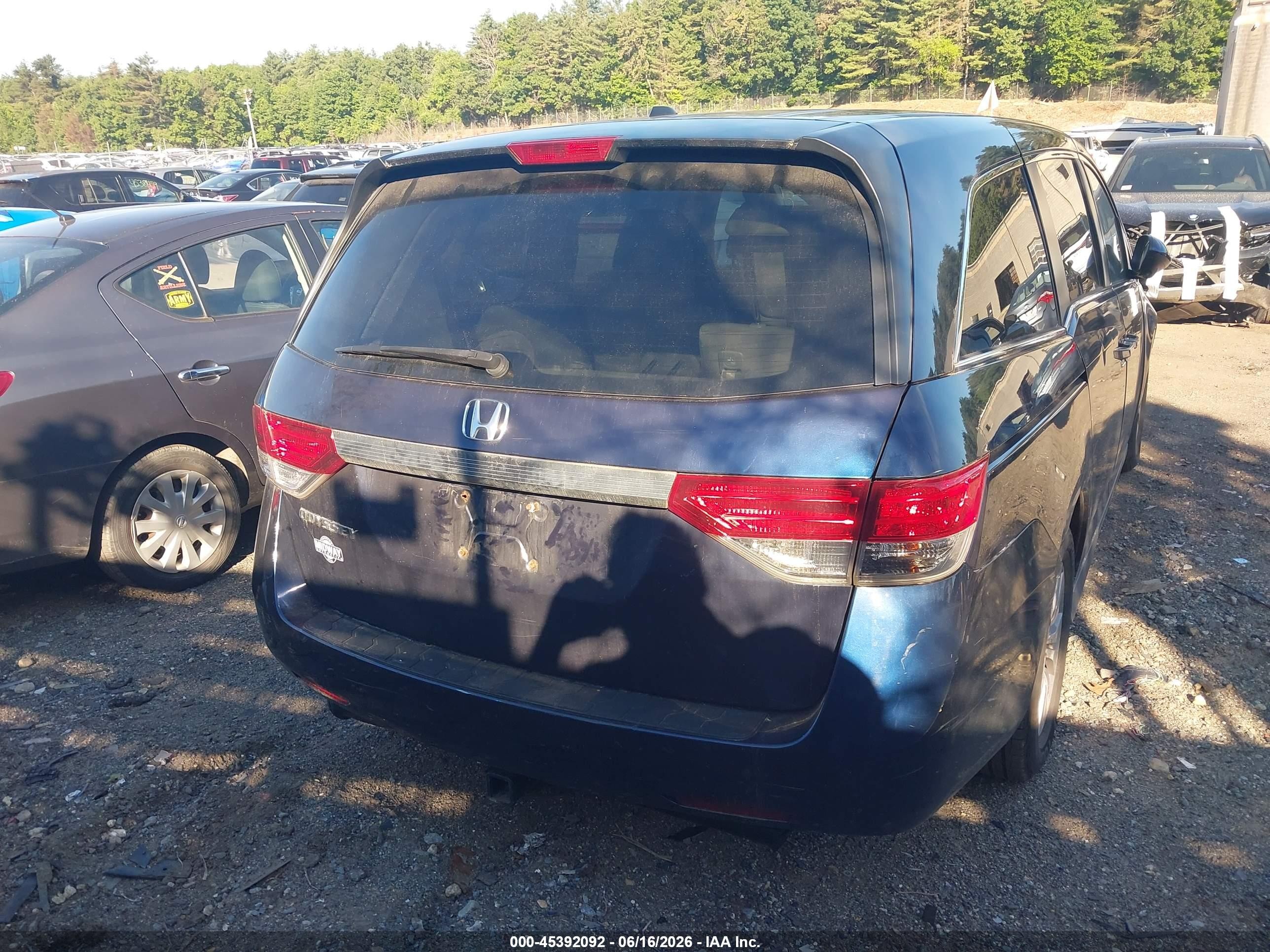 2015 Honda Odyssey Ex-l Dark Blue vin: 5FNRL5H64FB049233