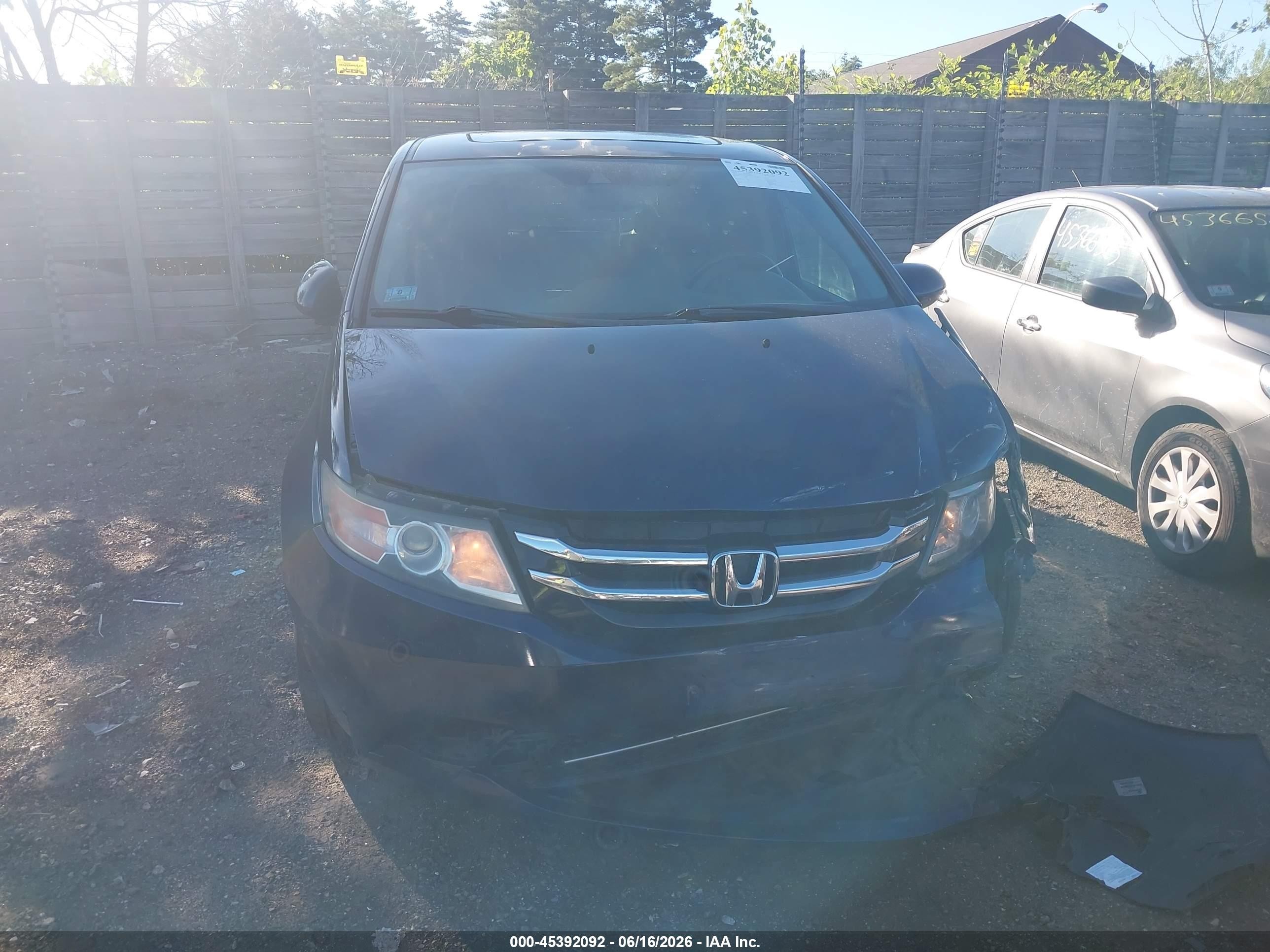 2015 Honda Odyssey Ex-l Dark Blue vin: 5FNRL5H64FB049233