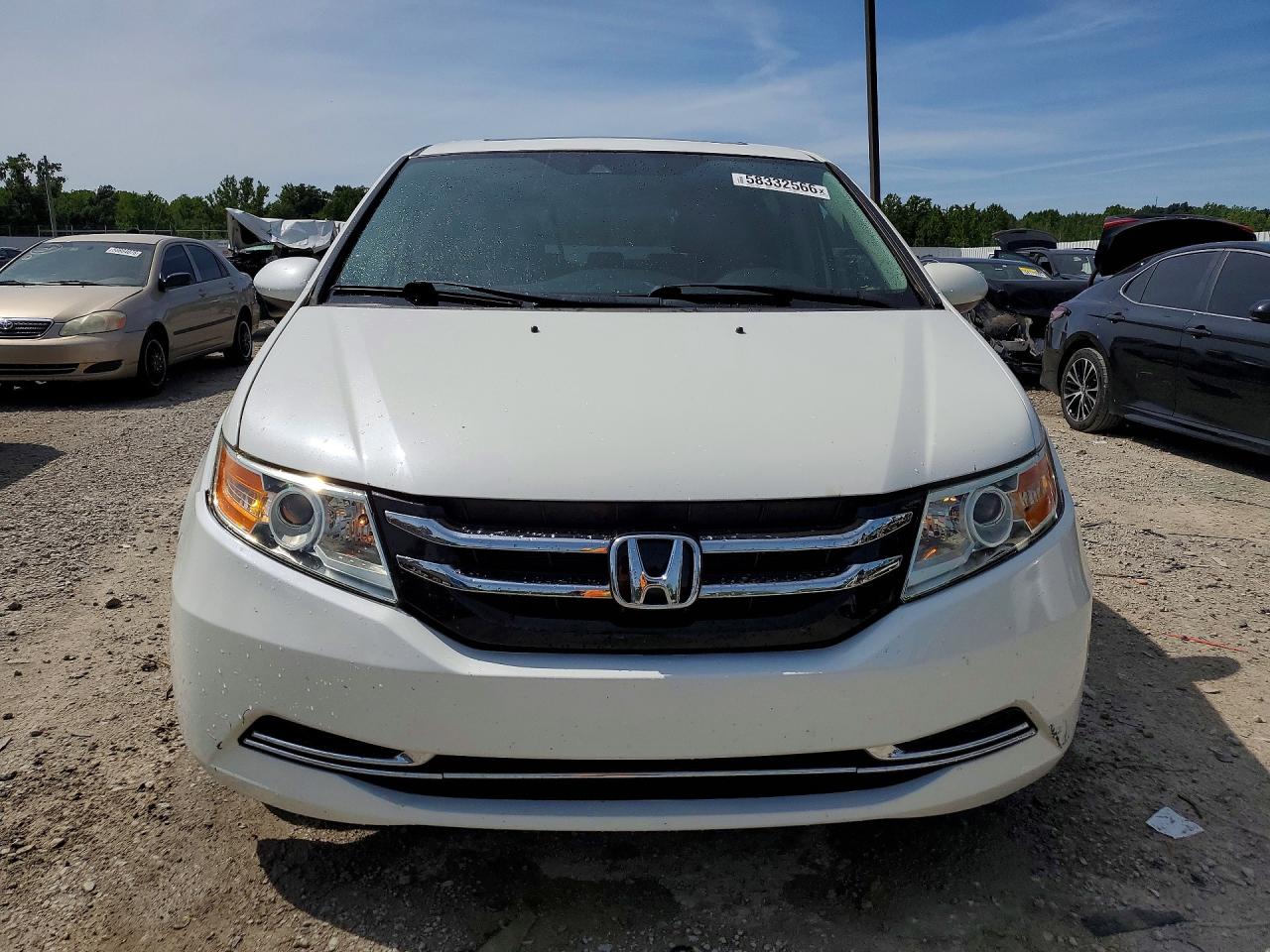 2015 Honda Odyssey Exl White vin: 5FNRL5H64FB073659
