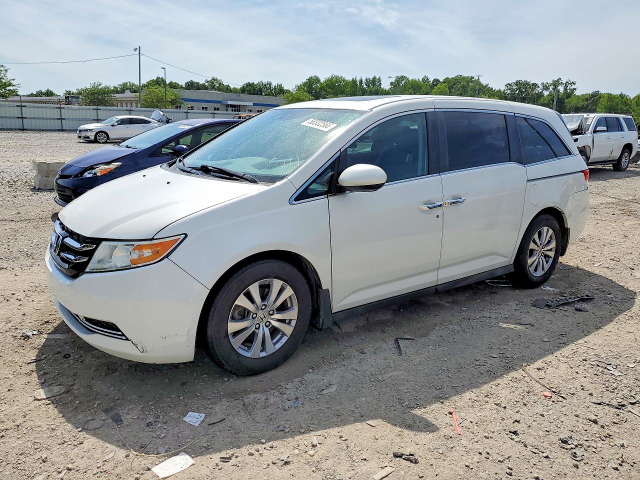2015 Honda Odyssey Exl White vin: 5FNRL5H64FB073659