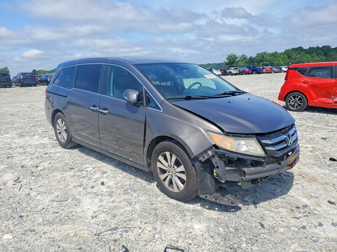 2015 Honda Odyssey Exl Gray vin: 5FNRL5H64FB077047